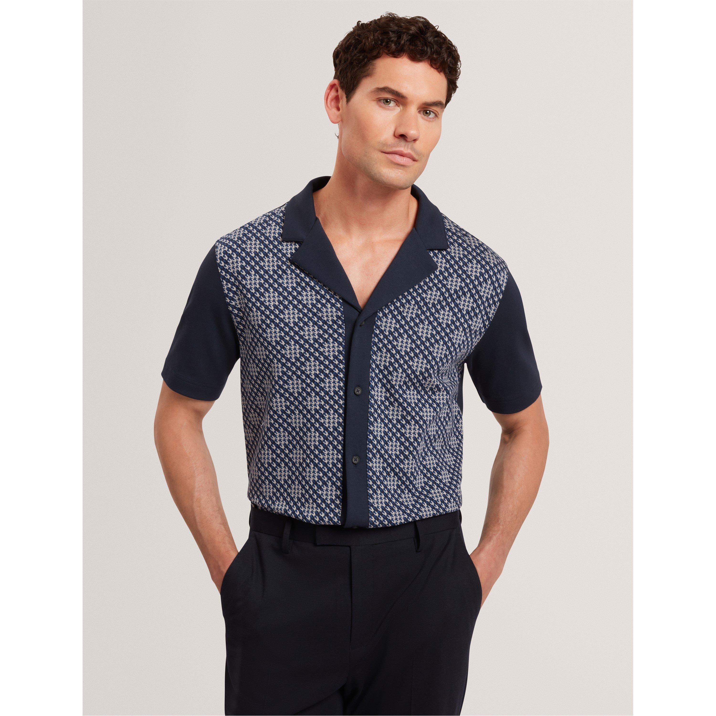 Navy - Ted Baker - Men's Long-Sleeve Plain Shirt - 2