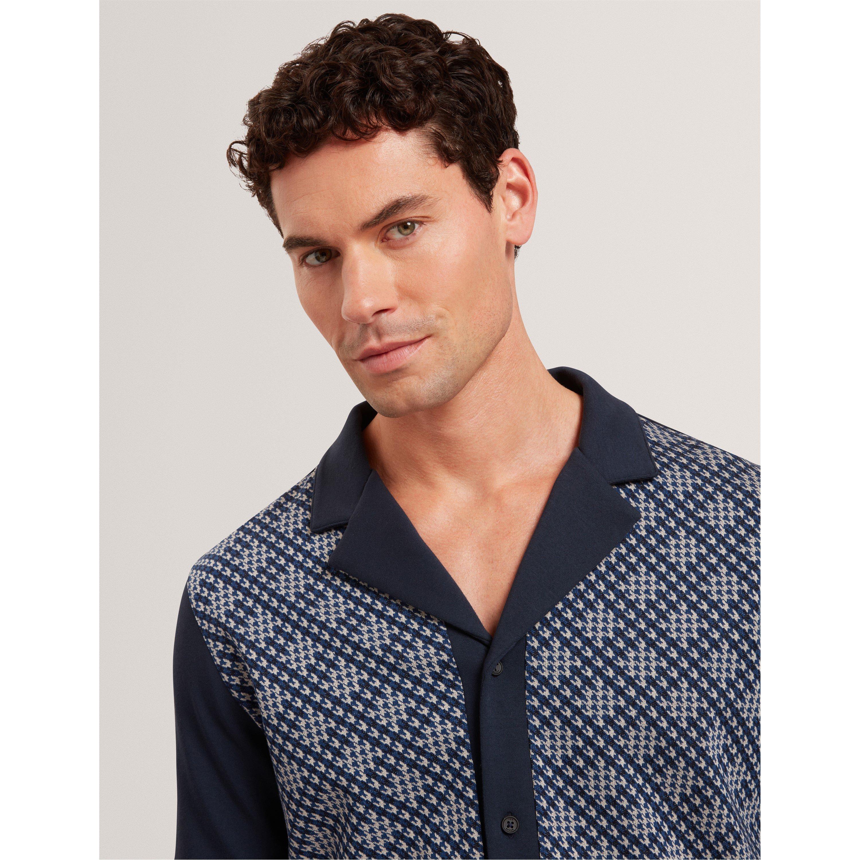 Navy - Ted Baker - Men's Long-Sleeve Plain Shirt - 4