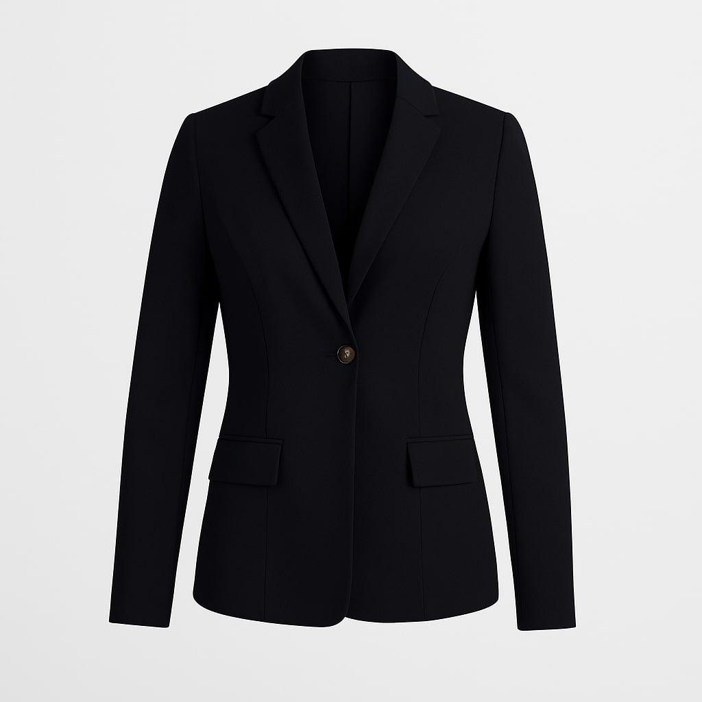 Negro - I Saw It First - Women's Crepe Button Long Sleeve Blazer - 1