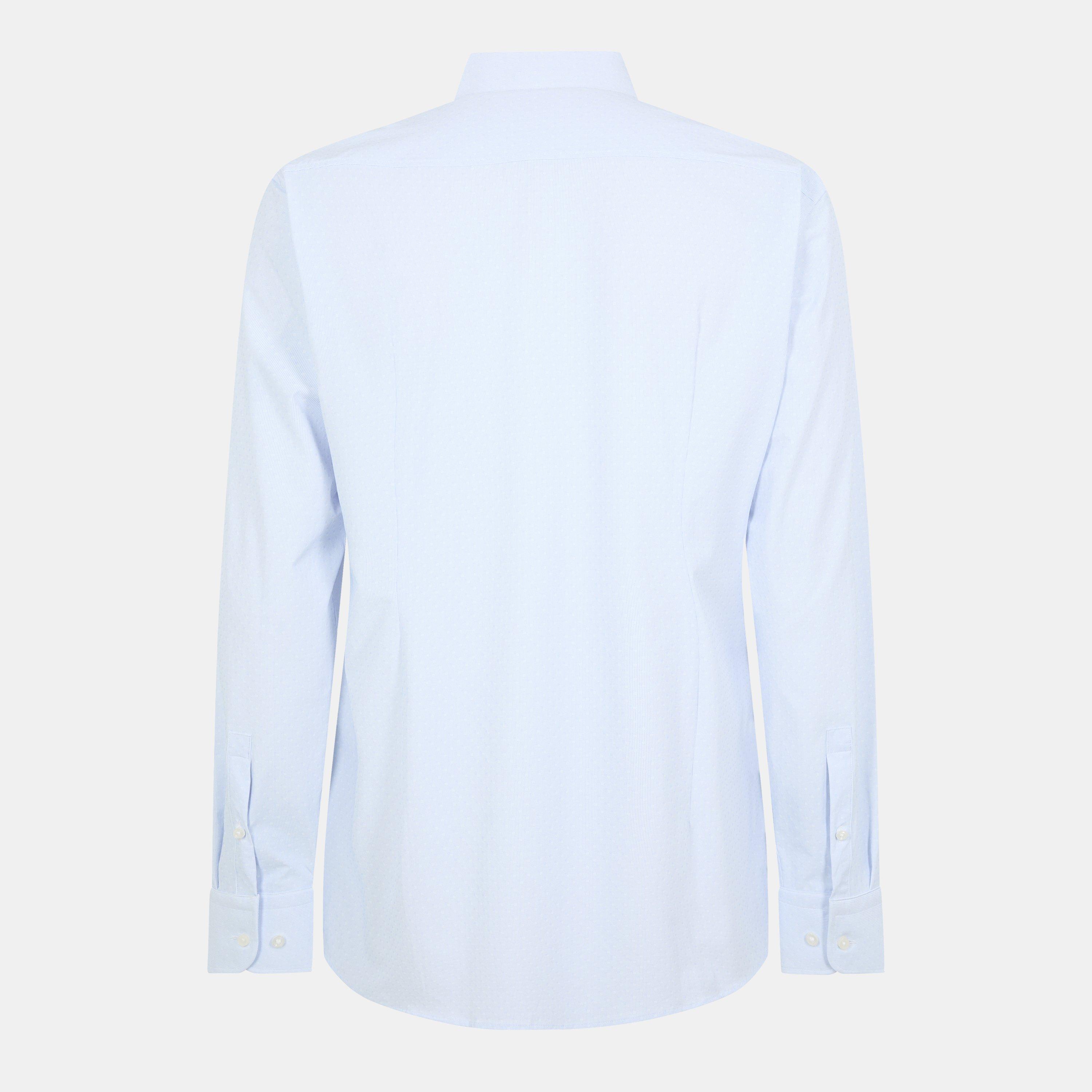 Light/Blue - Boss - Hank Knitted 222 Long-Sleeve Shirt - 2