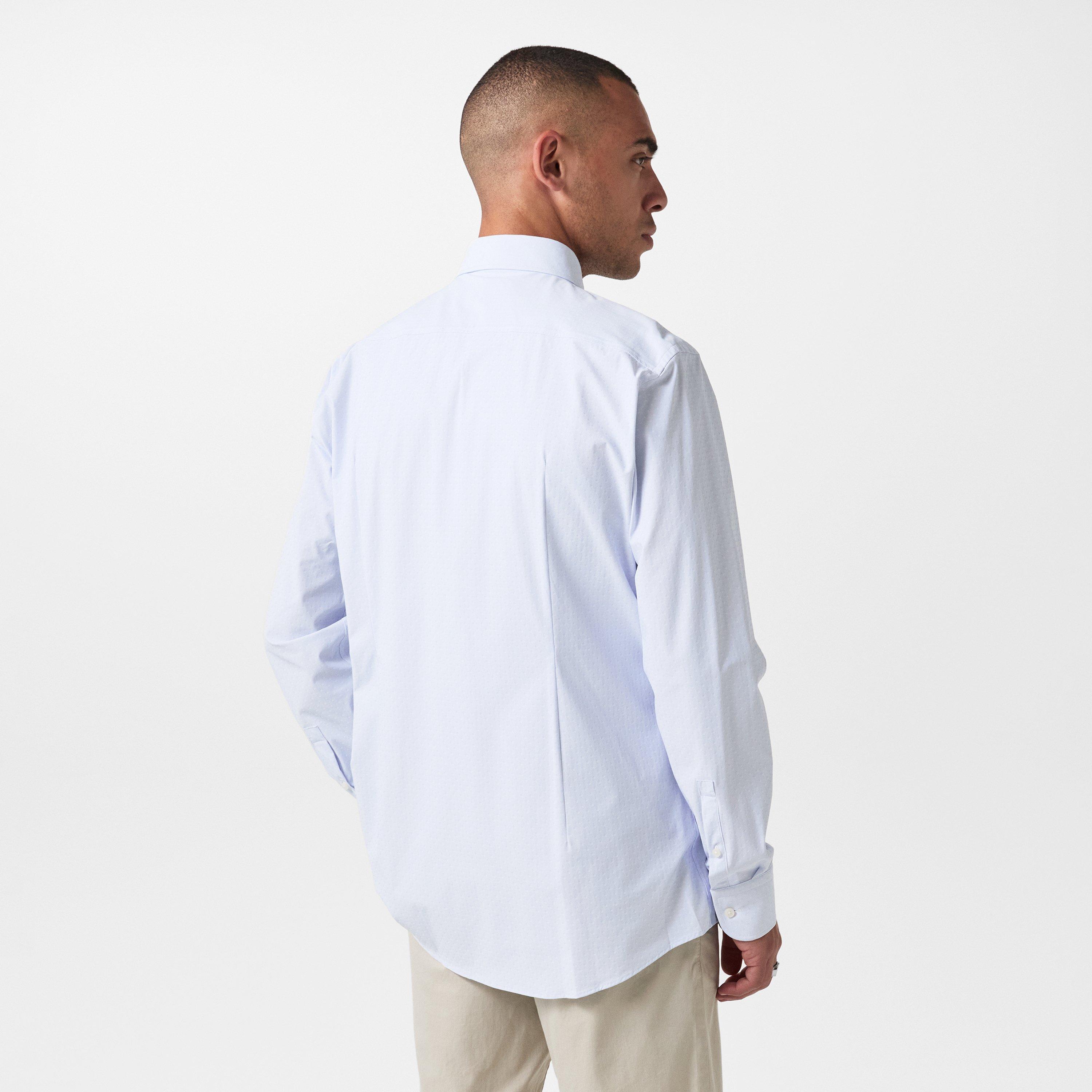 Light/Blue - Boss - Hank Knitted 222 Long-Sleeve Shirt - 4