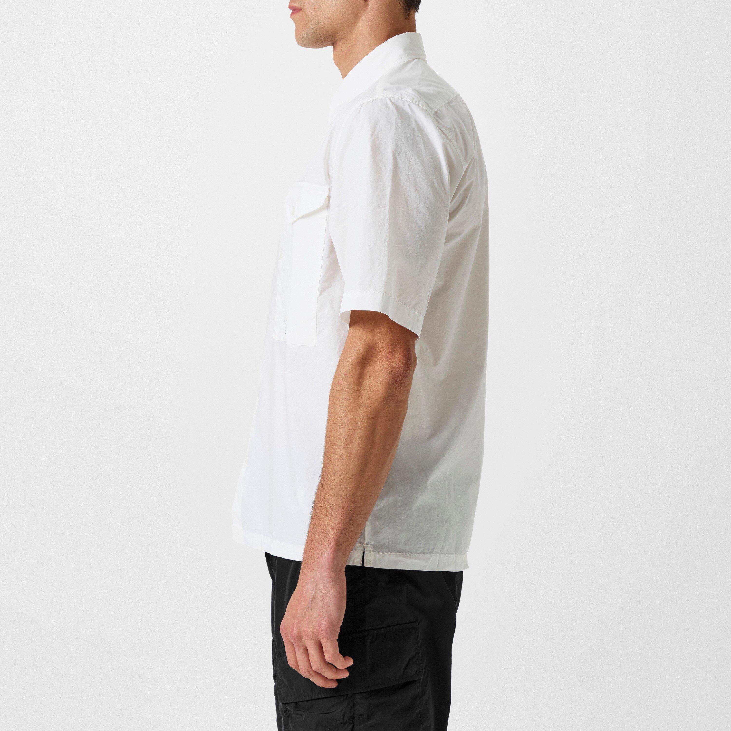 Gauze White 103 - CP Company - Short Sleeve Poplin Shirt - 5