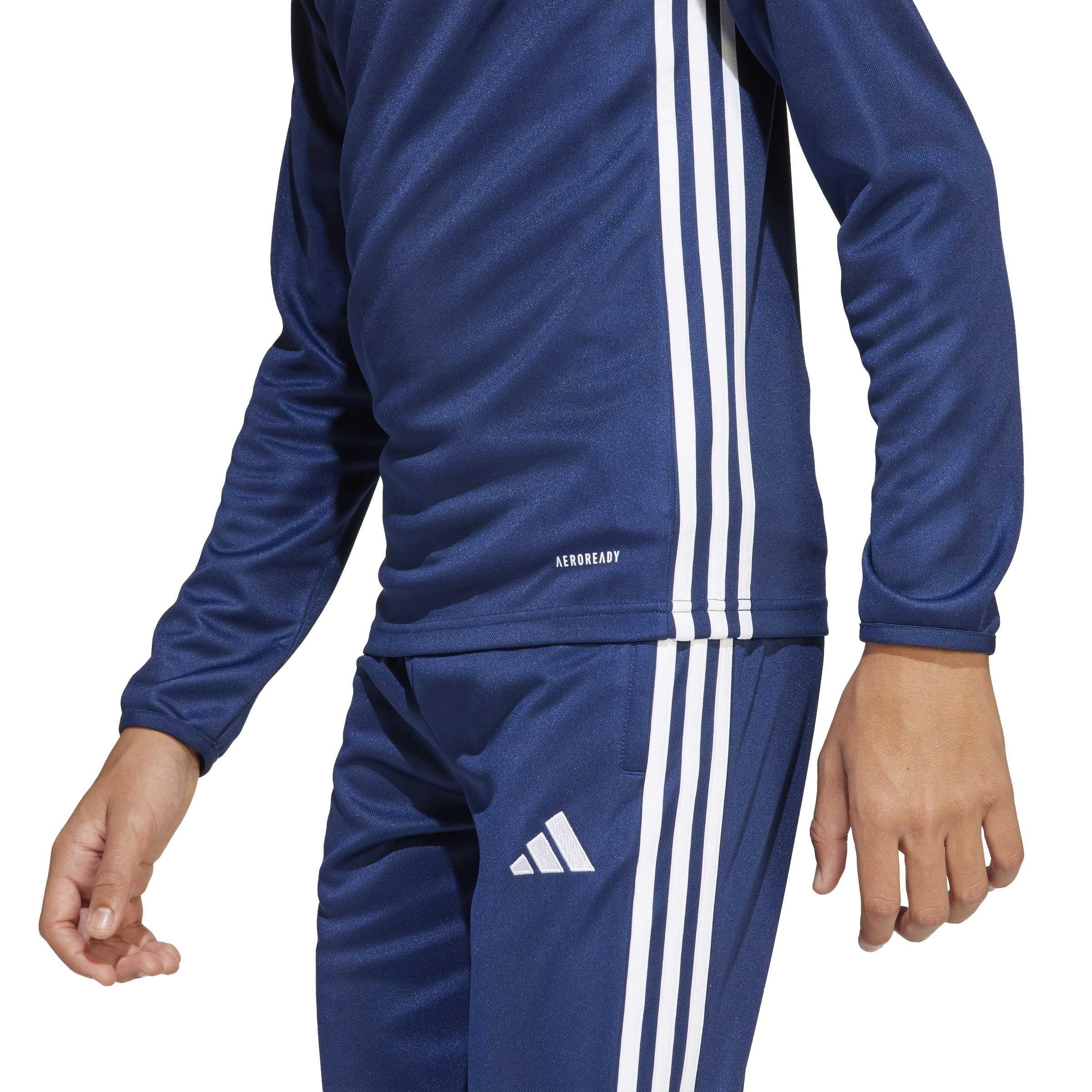 Navblu/Red - adidas - Kids' Tiro Es Quarter-Zip Long-Sleeve Tracksuit Top - 8