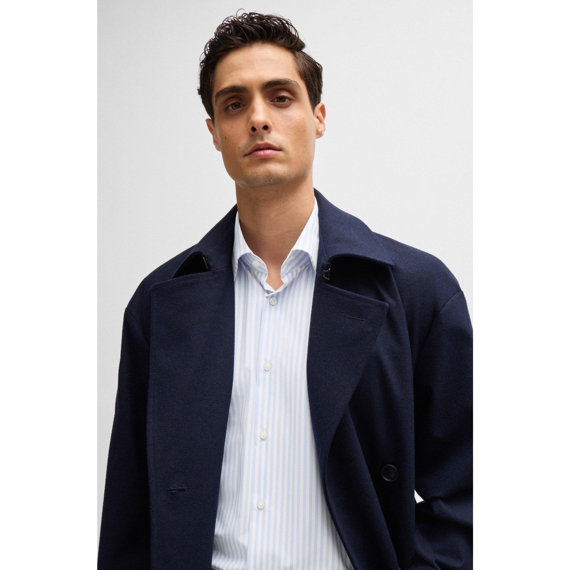 Light/Blue - Boss - Hank Knitted 222 Long-Sleeve Shirt - 3