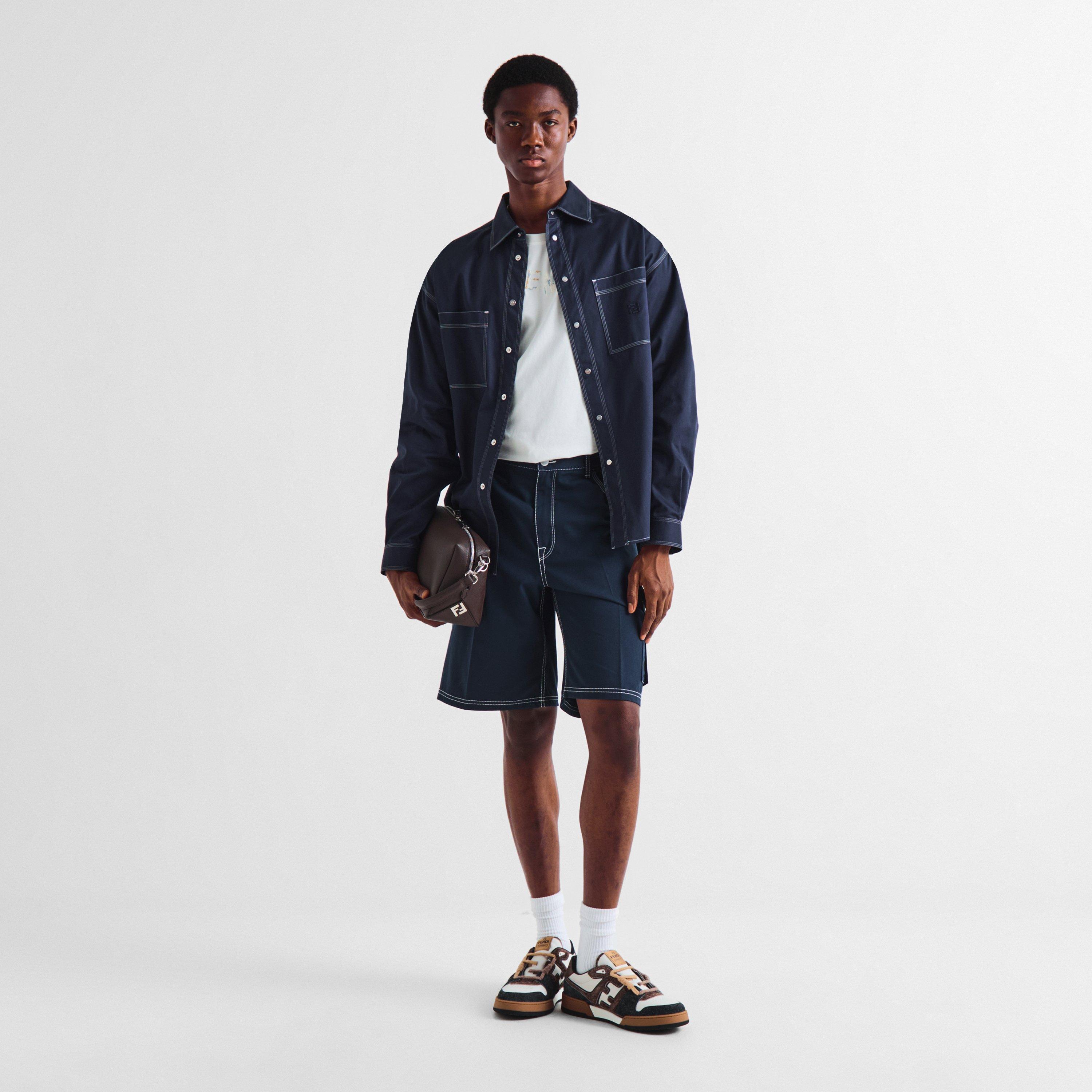 Navy - Fendi - Fendi Stitch LS Shrt Sn63 - 6
