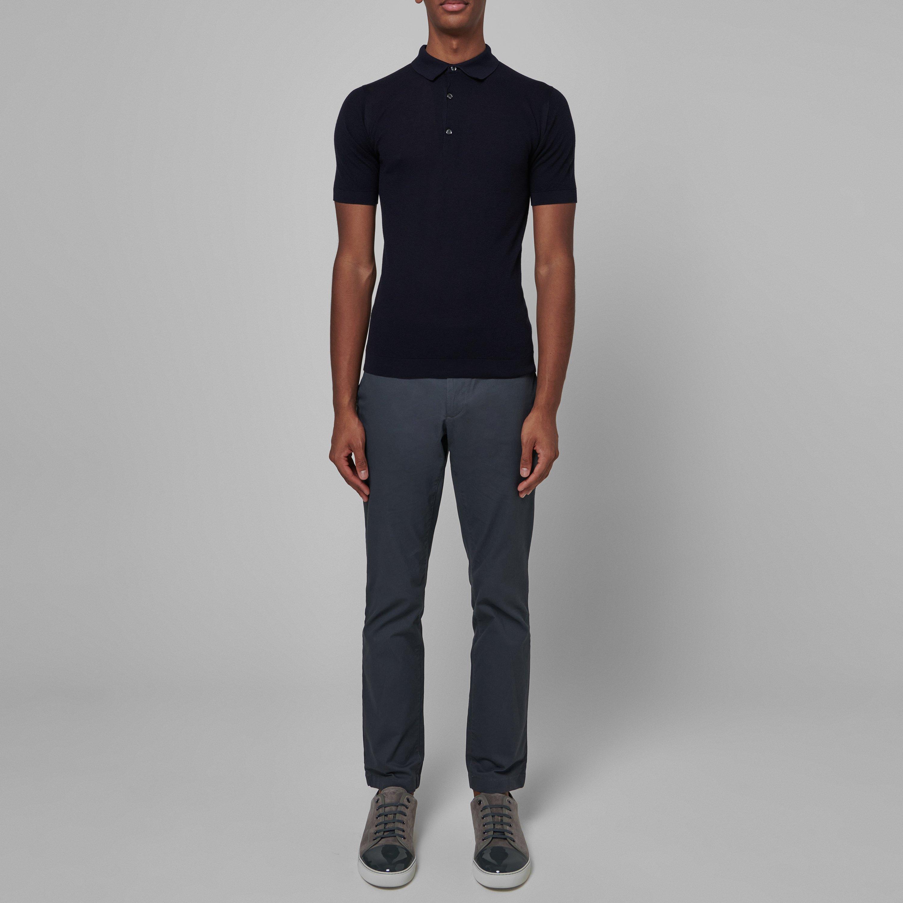 Navy - John Smedley - Roth Polo Shirt - 3