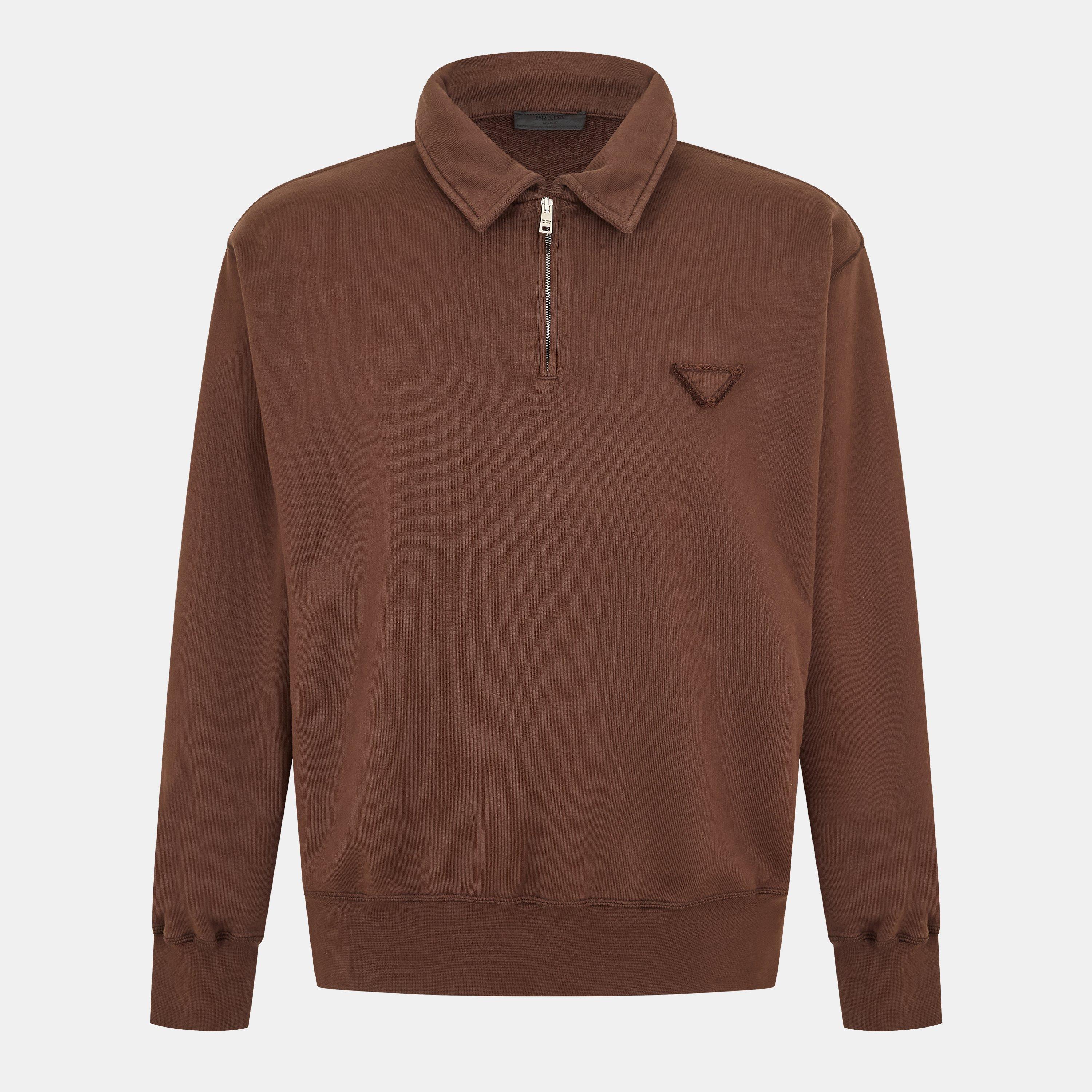 Cacao - Prada - Men's Quarter Zip Fleece - 1