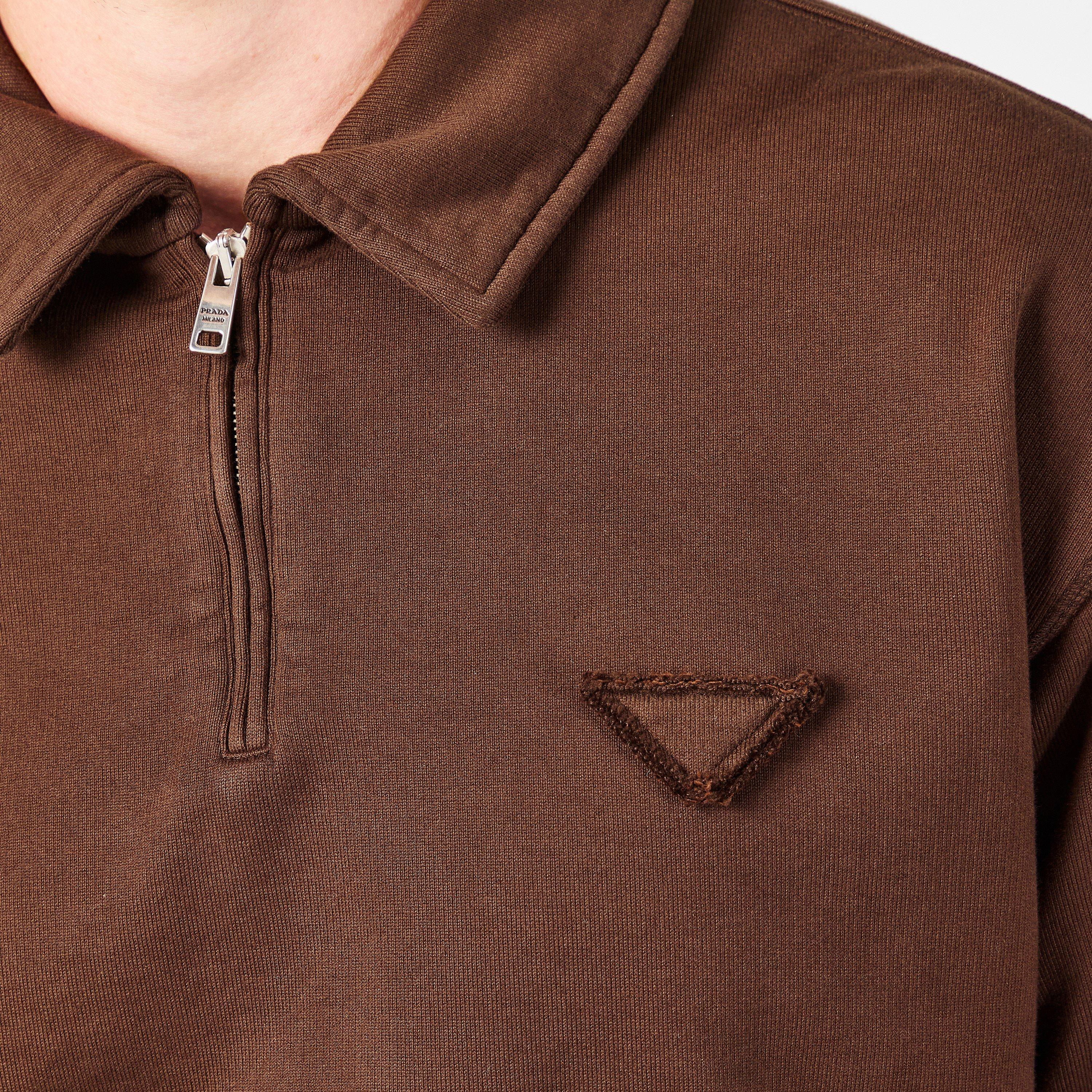 Cacao - Prada - Men's Quarter Zip Fleece - 5