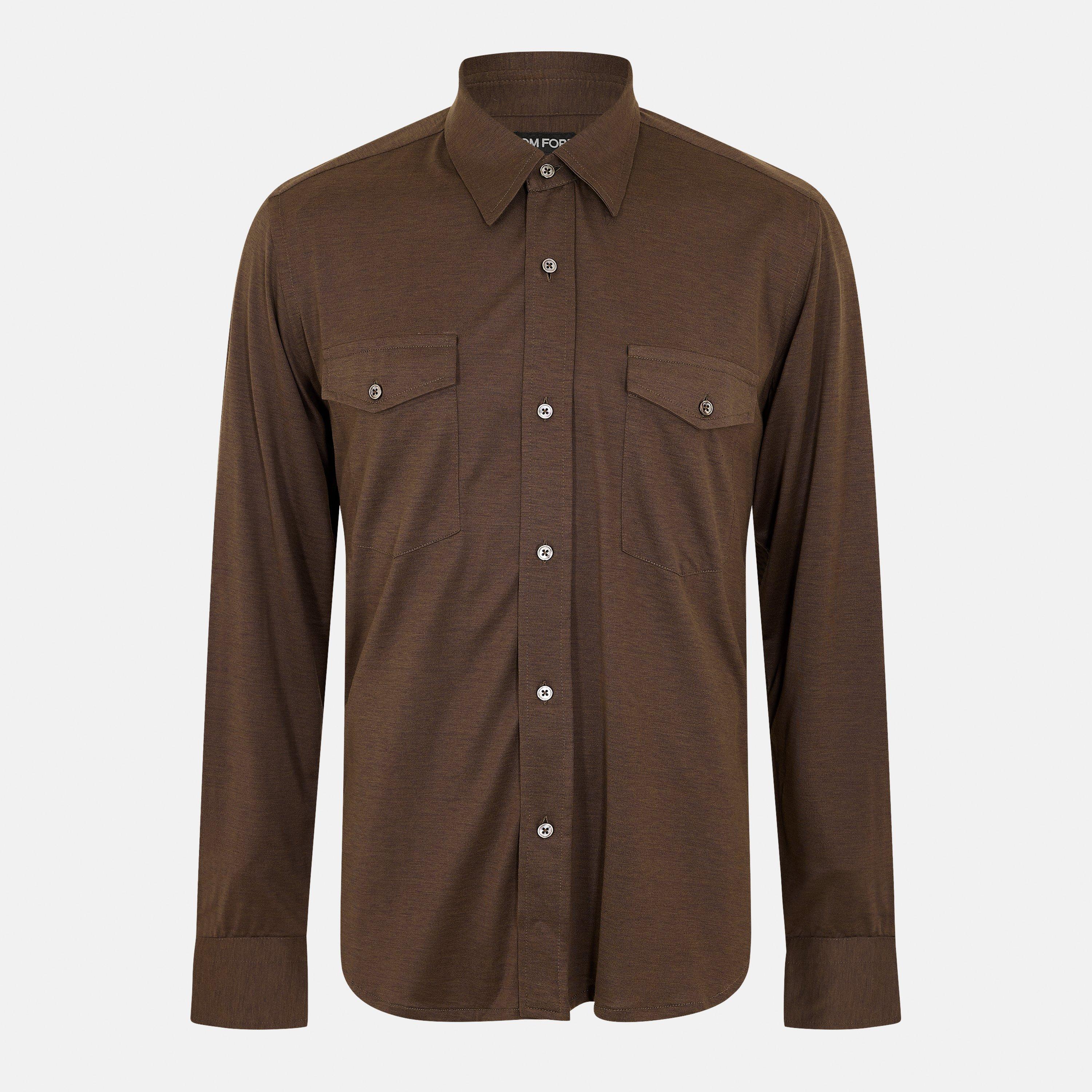 Multi - Tom Ford - Men's Plain Long-Sleeve Shirt - 1