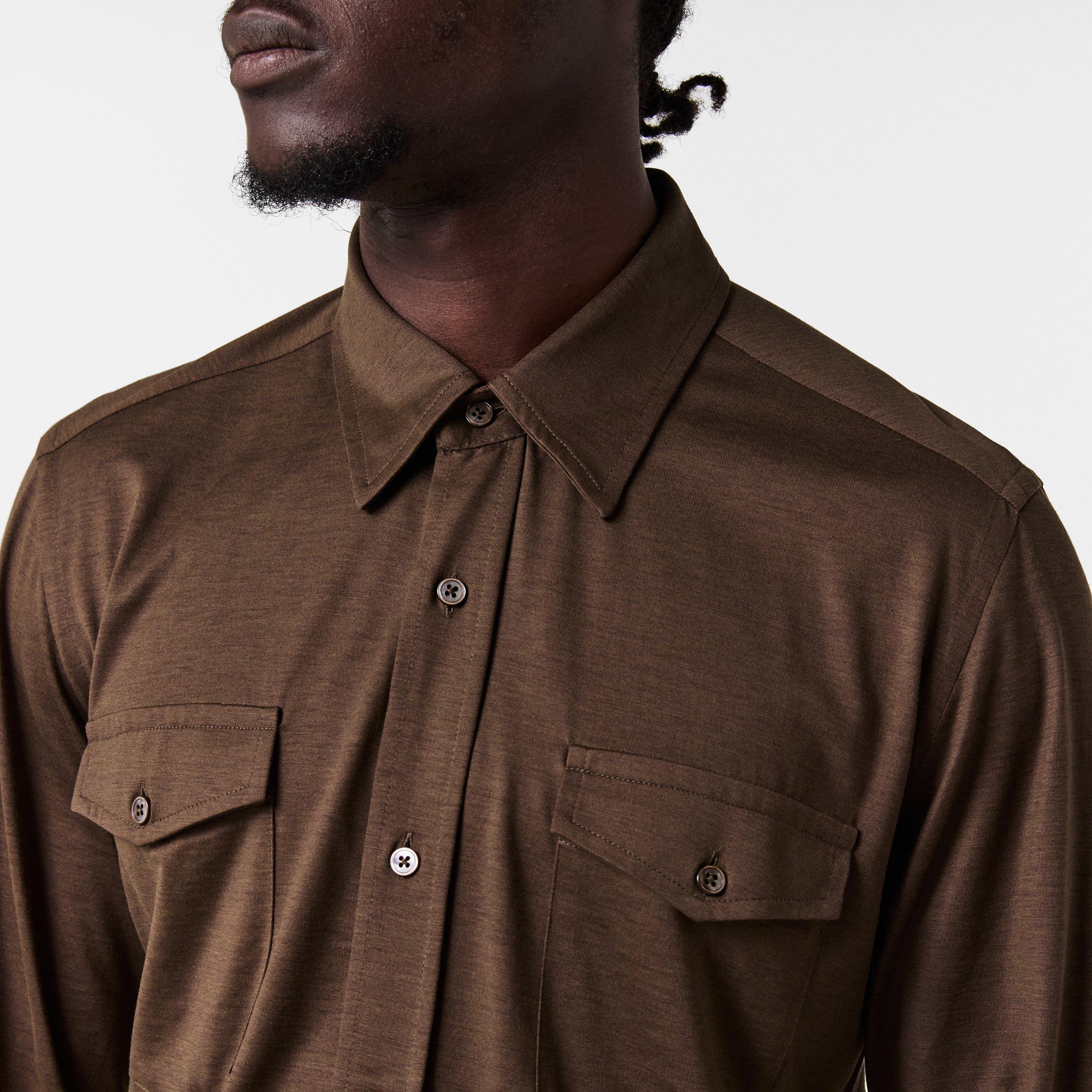 Multi - Tom Ford - Men's Plain Long-Sleeve Shirt - 5