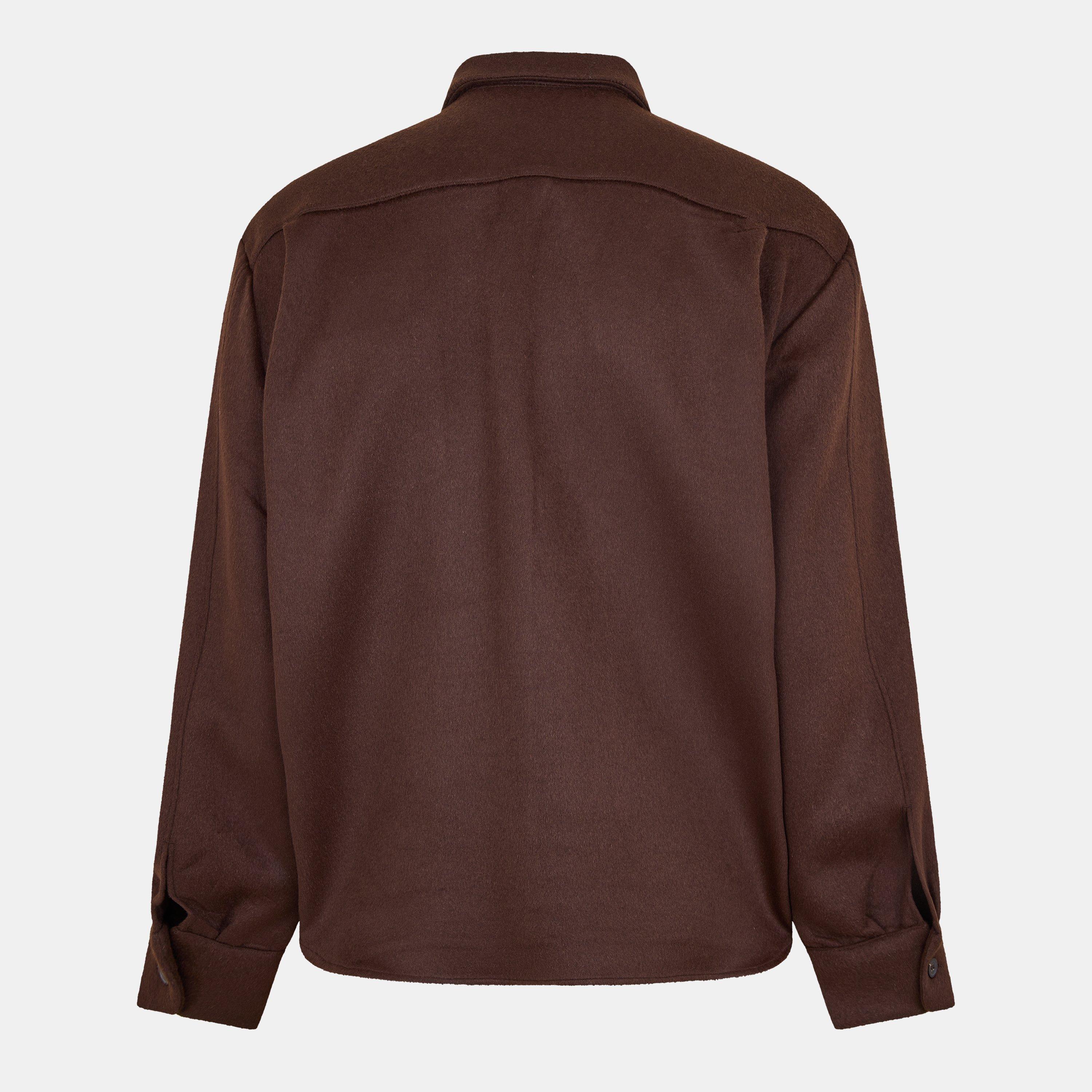 Cacao - Prada - Men's Long Sleeve Plain Shirt - 2