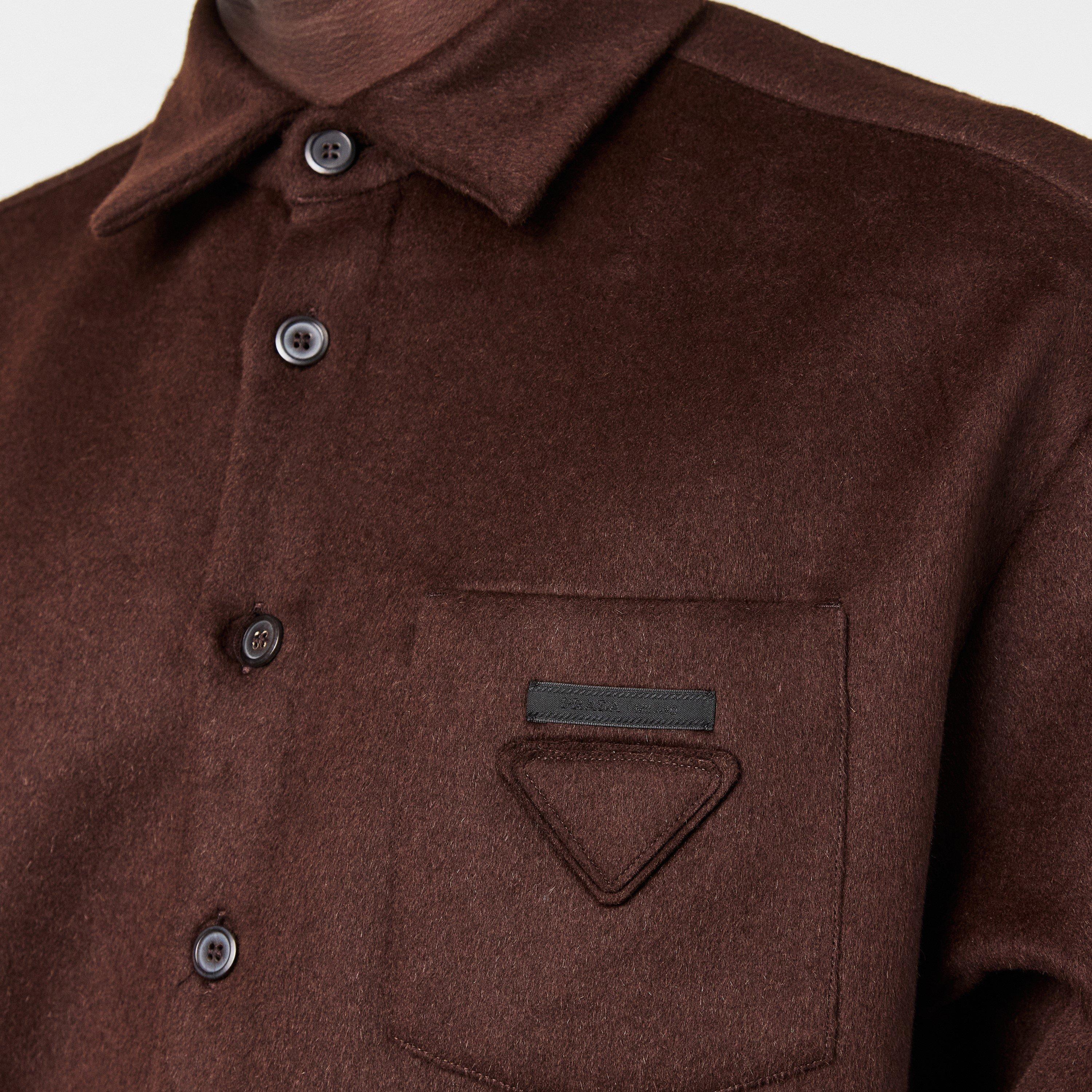 Cacao - Prada - Men's Long Sleeve Plain Shirt - 5