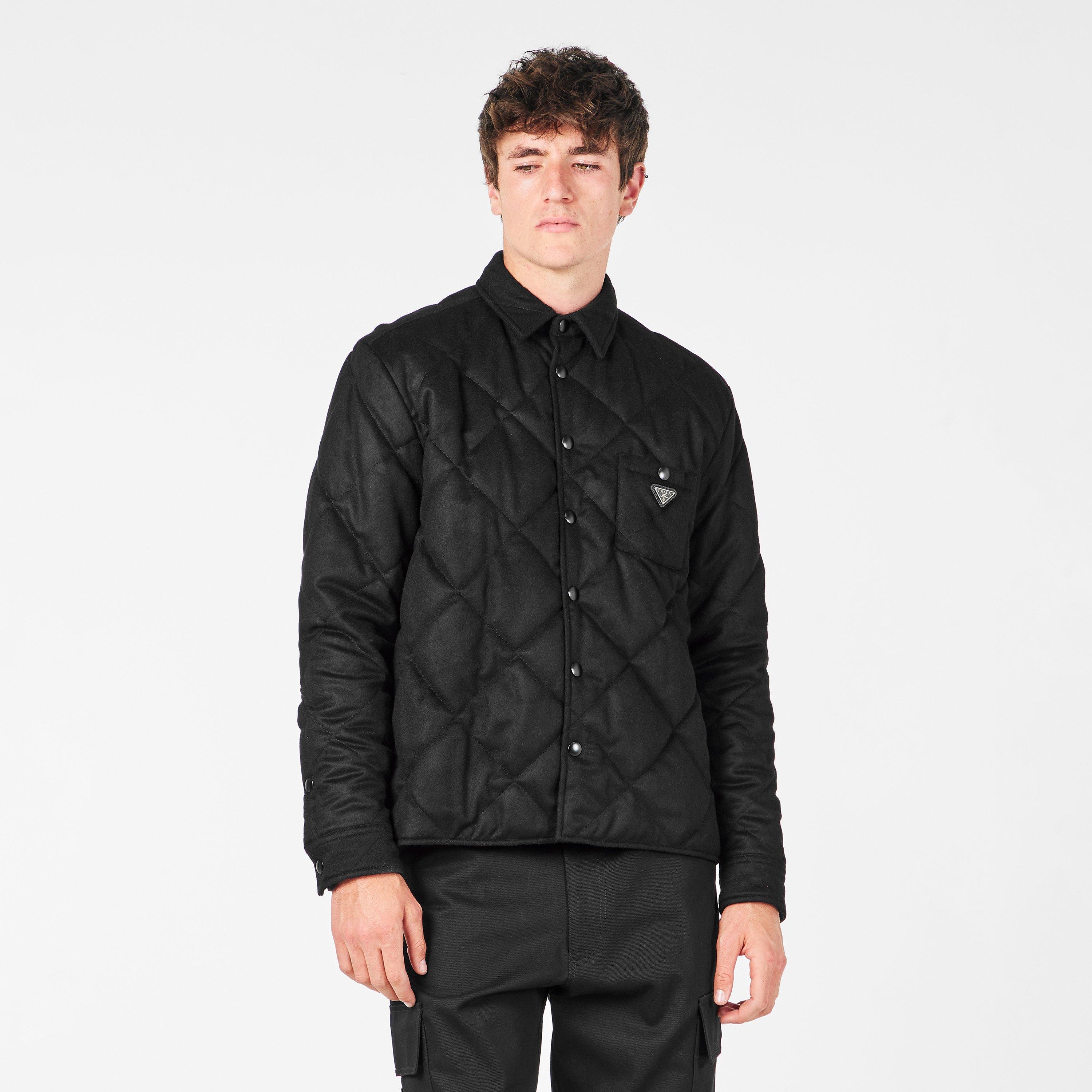 Nero - Prada - Men's Patterned Long-Sleeve Shirt - 3