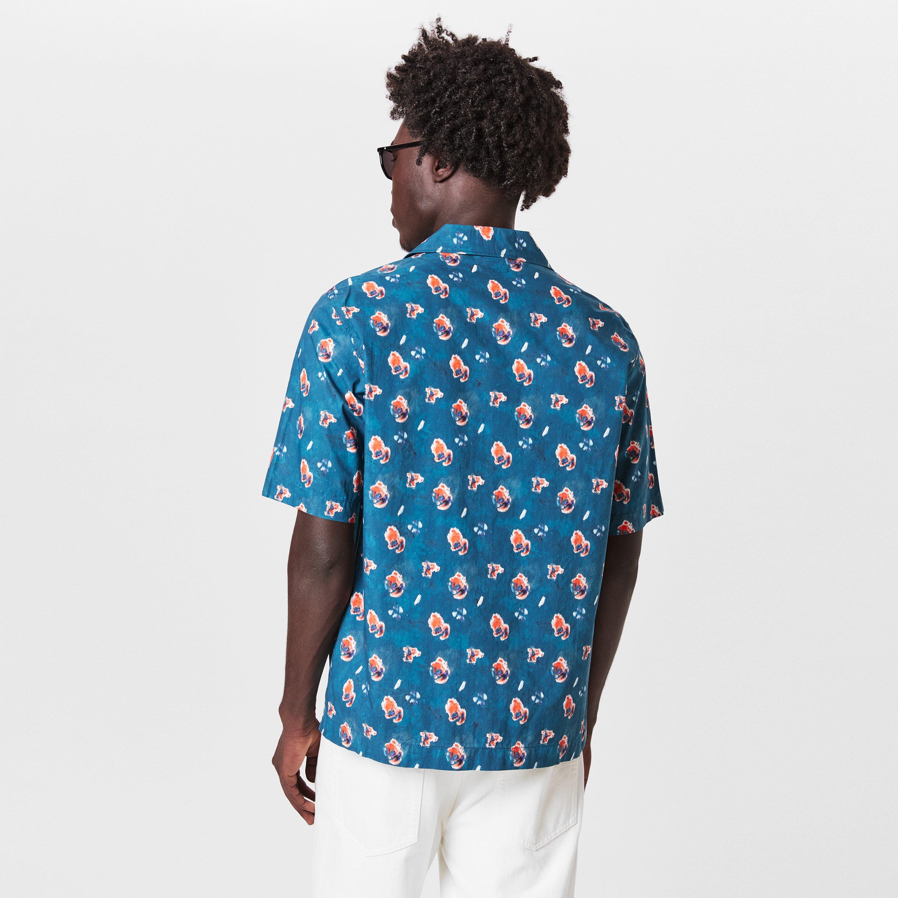 Ink Blue 848 - CP Company - Sponged Short Sleeve Shirt - 4