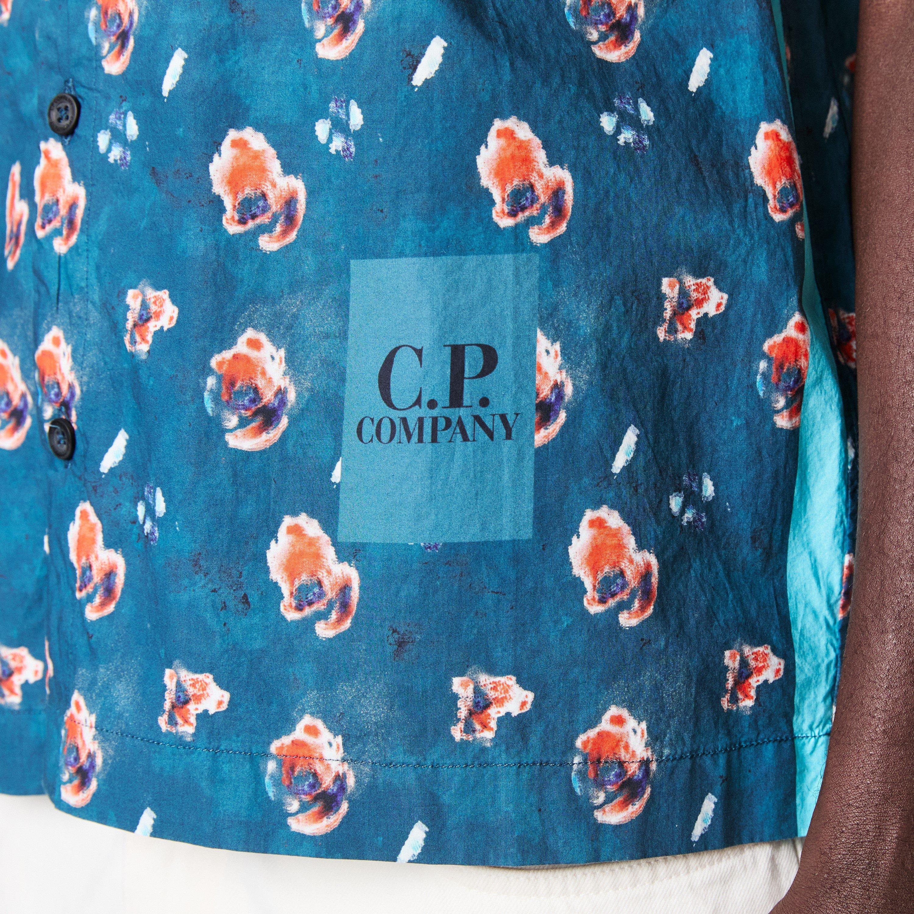 Ink Blue 848 - CP Company - Sponged Short Sleeve Shirt - 5