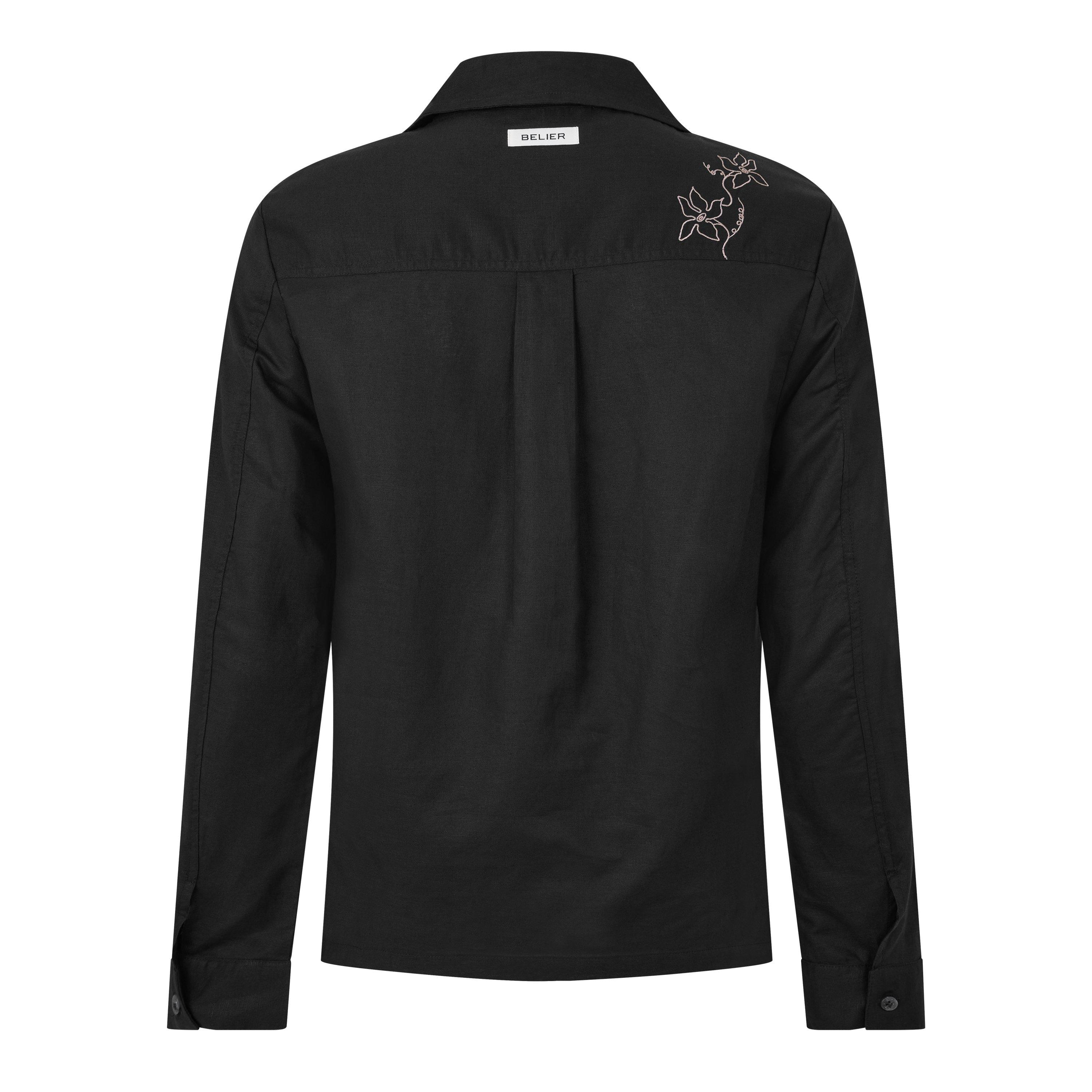 Black - BELIER - BELIER Emb Lin Shirt Sn63 - 2
