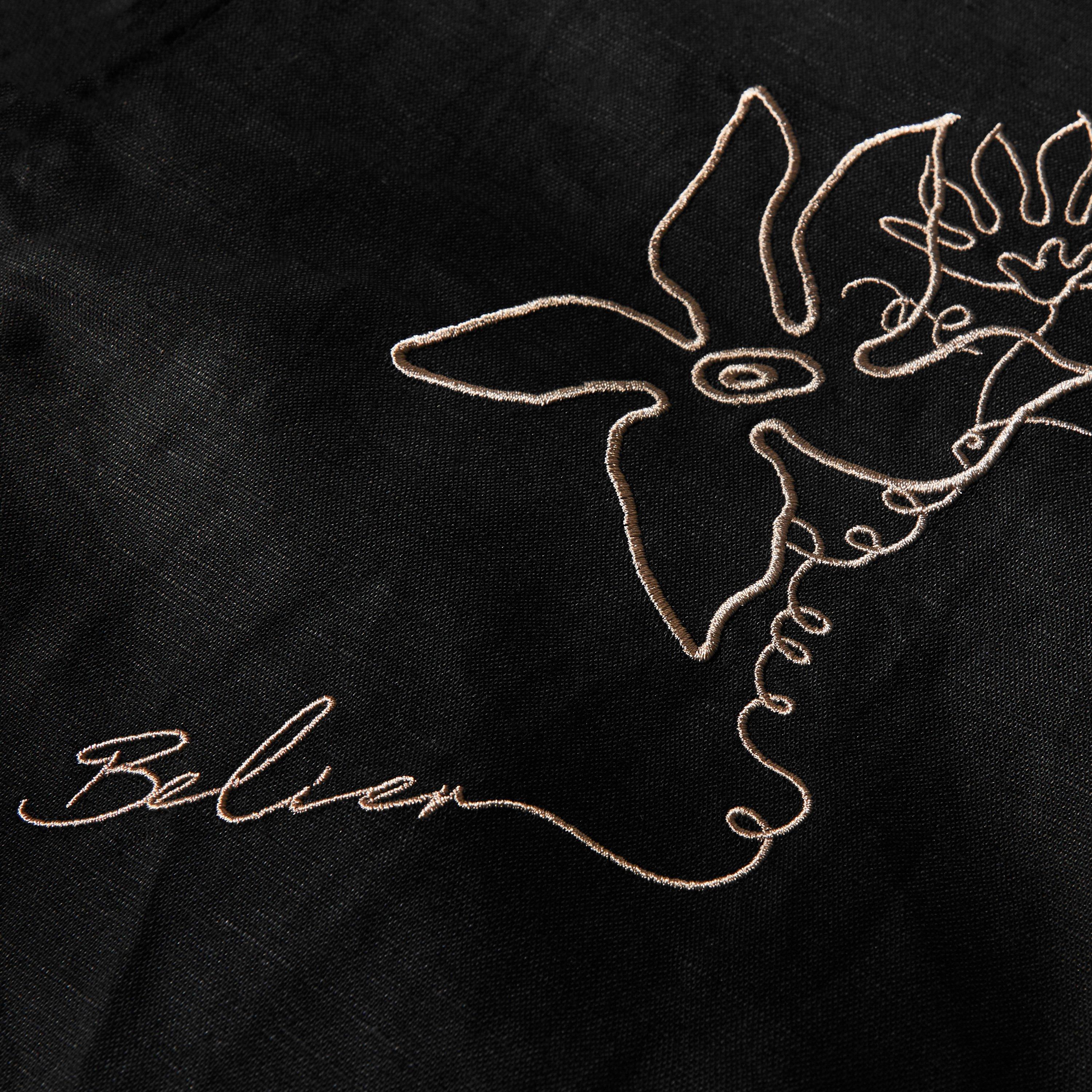 Black - BELIER - BELIER Emb Lin Shirt Sn63 - 3