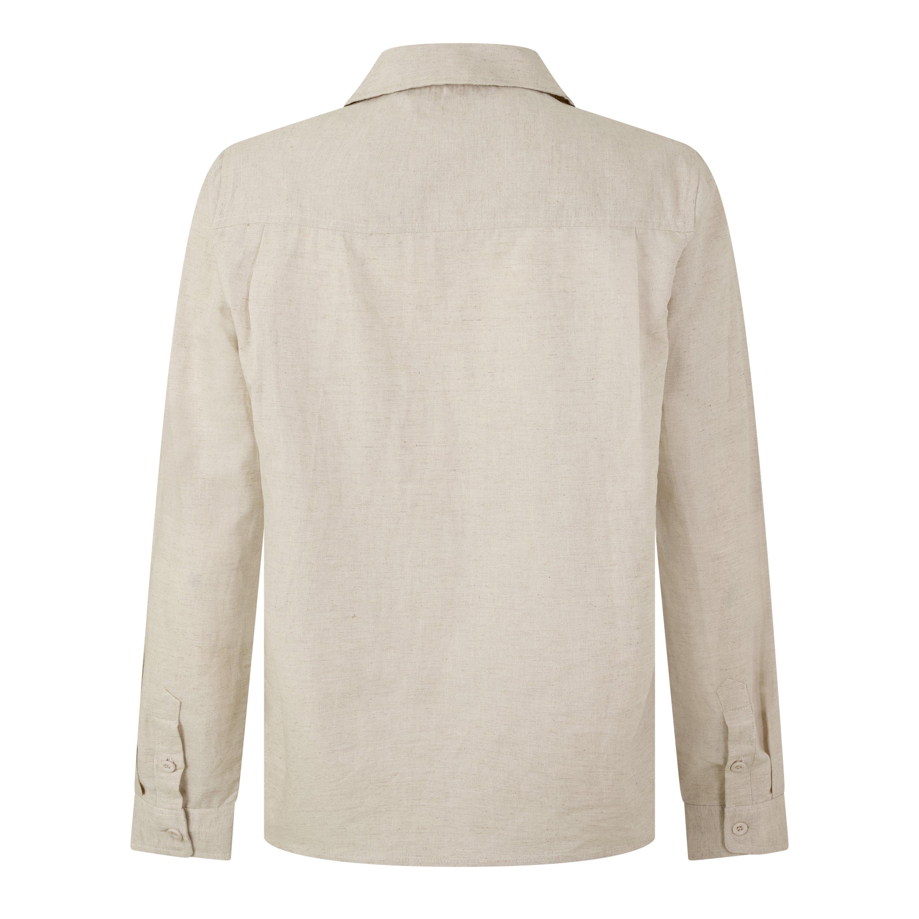 Oatmeal - BELIER - BELIER Linen LS Shrt Sn63 - 2