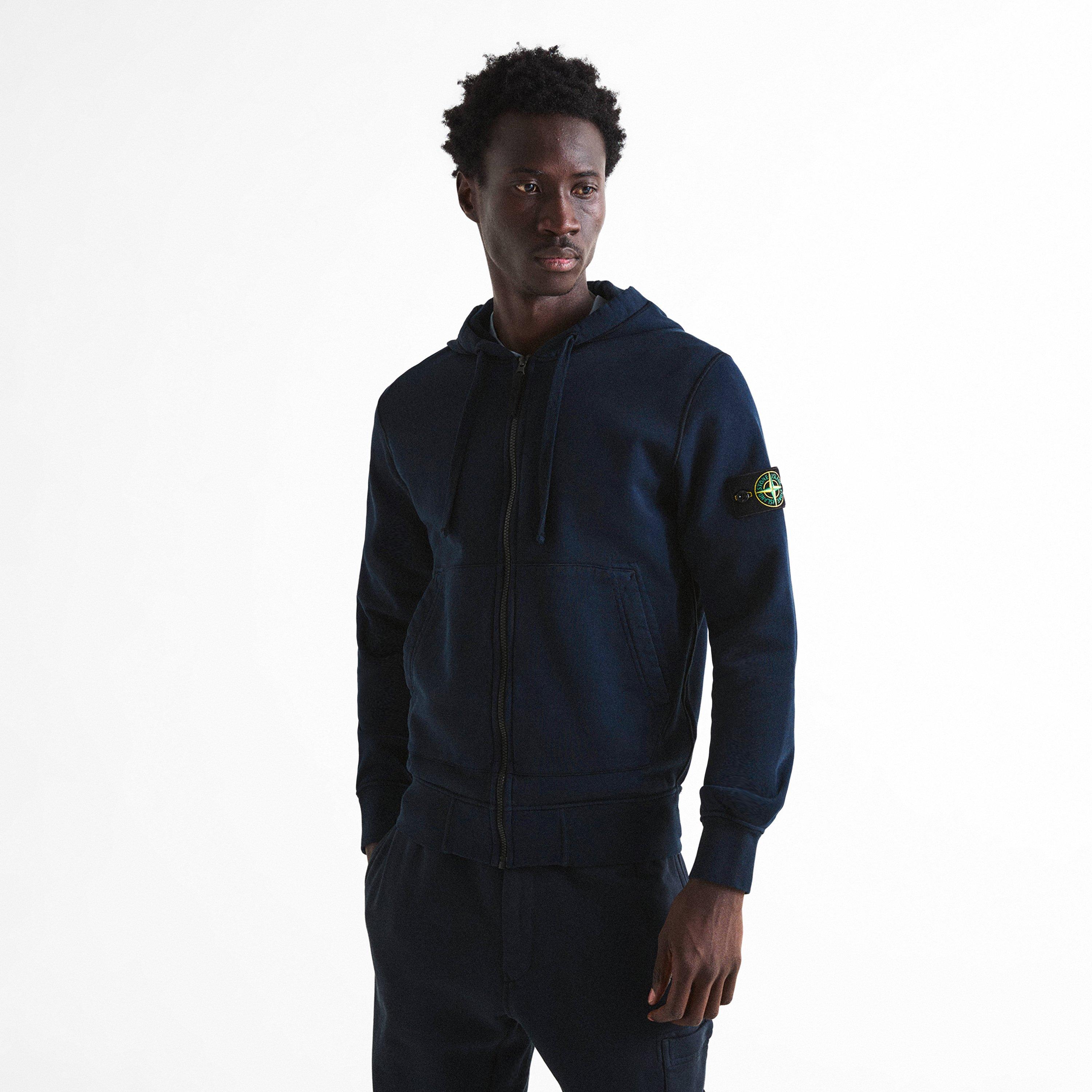 Navy V0020 - Stone Island - Stone HW F-Zip Hood Sn64 - 3