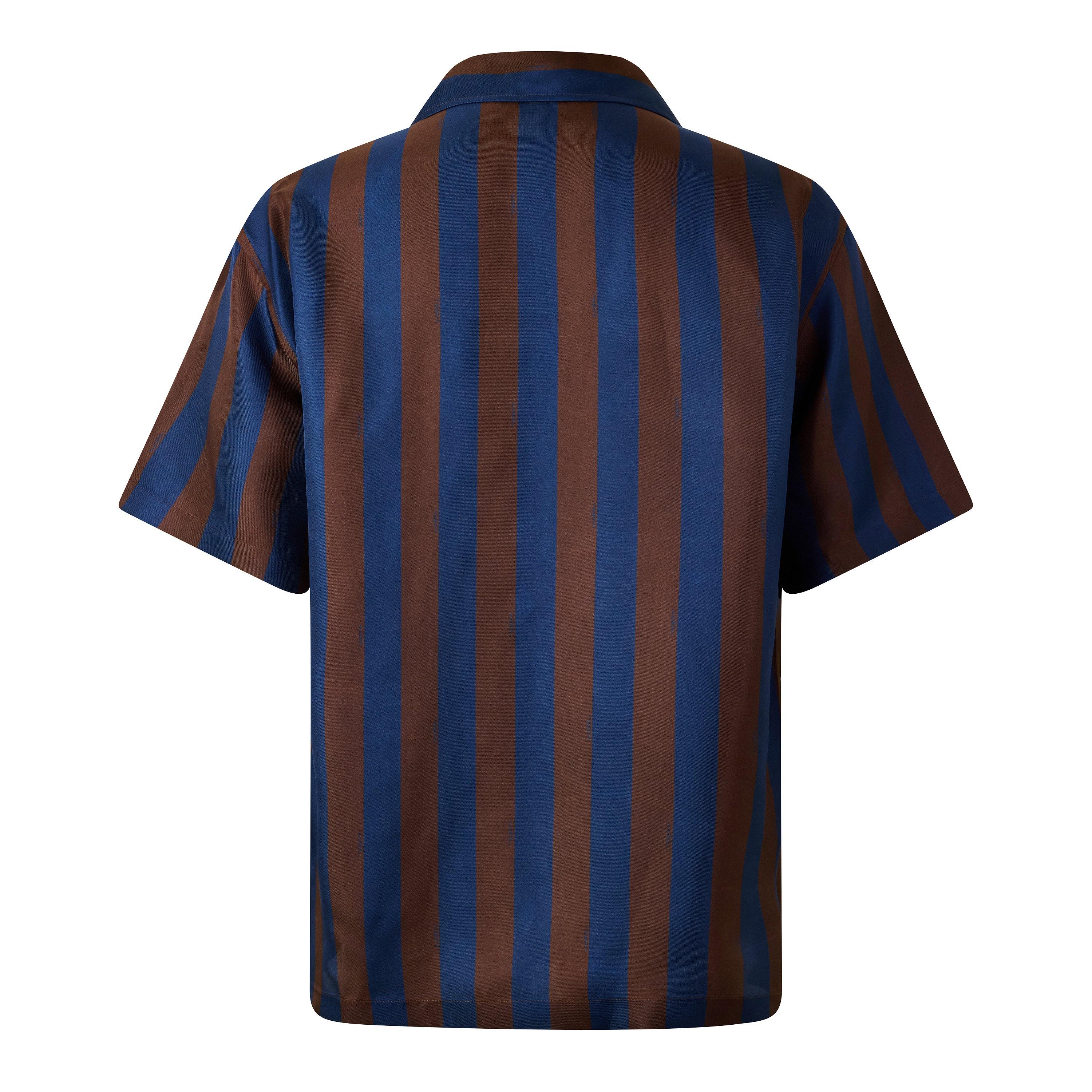 Navy/Wine - Fendi - Fendi Silk Shirt Sn63 - 2