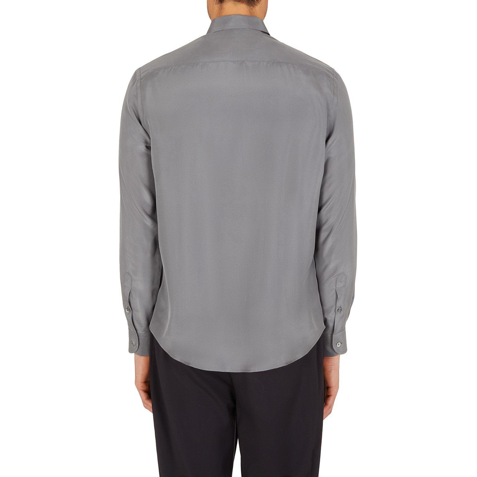 Grigio - Emporio Armani - Men's Long-Sleeve Plain Shirt - 2