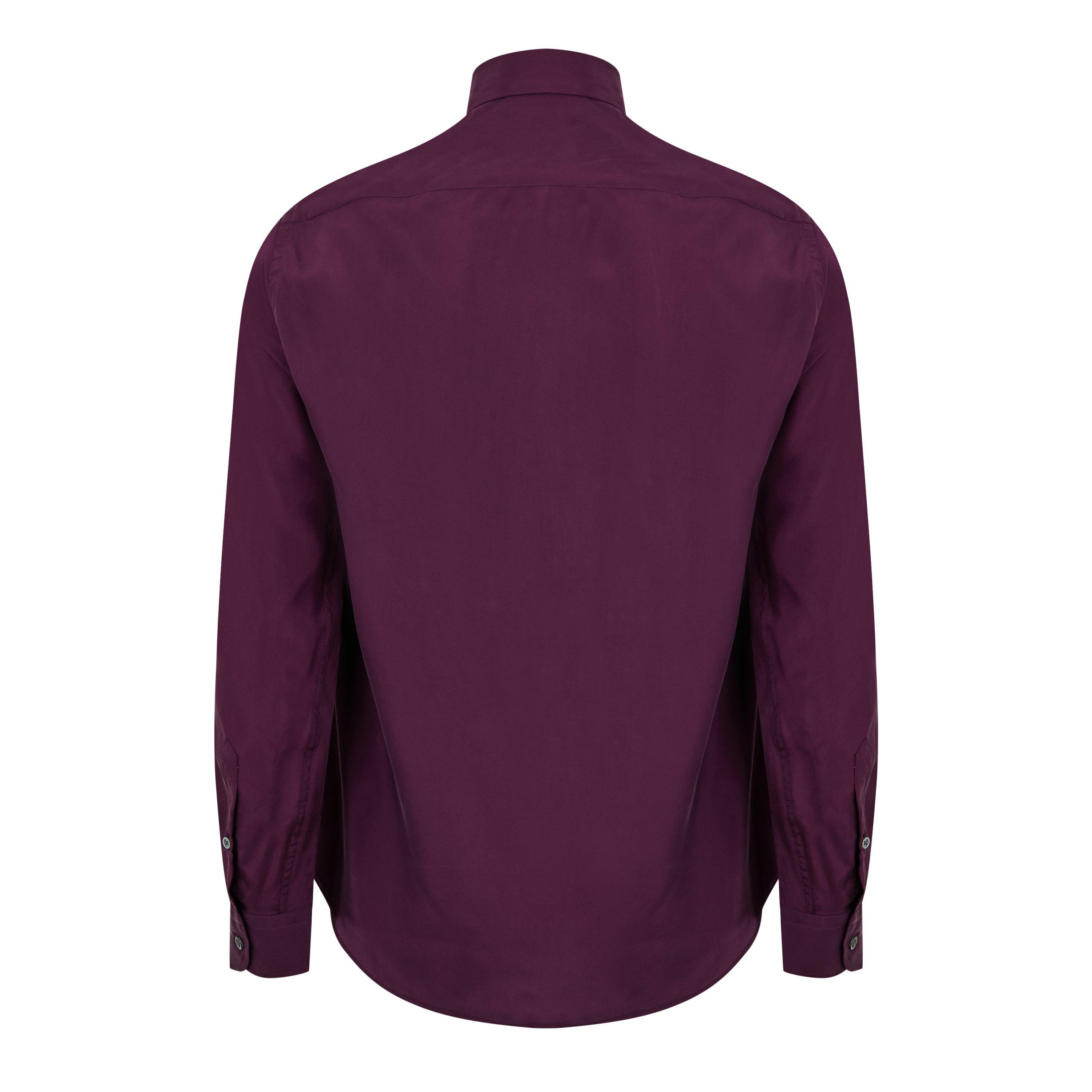 Rosso - Emporio Armani - Men's Long-Sleeve Plain Shirt - 2