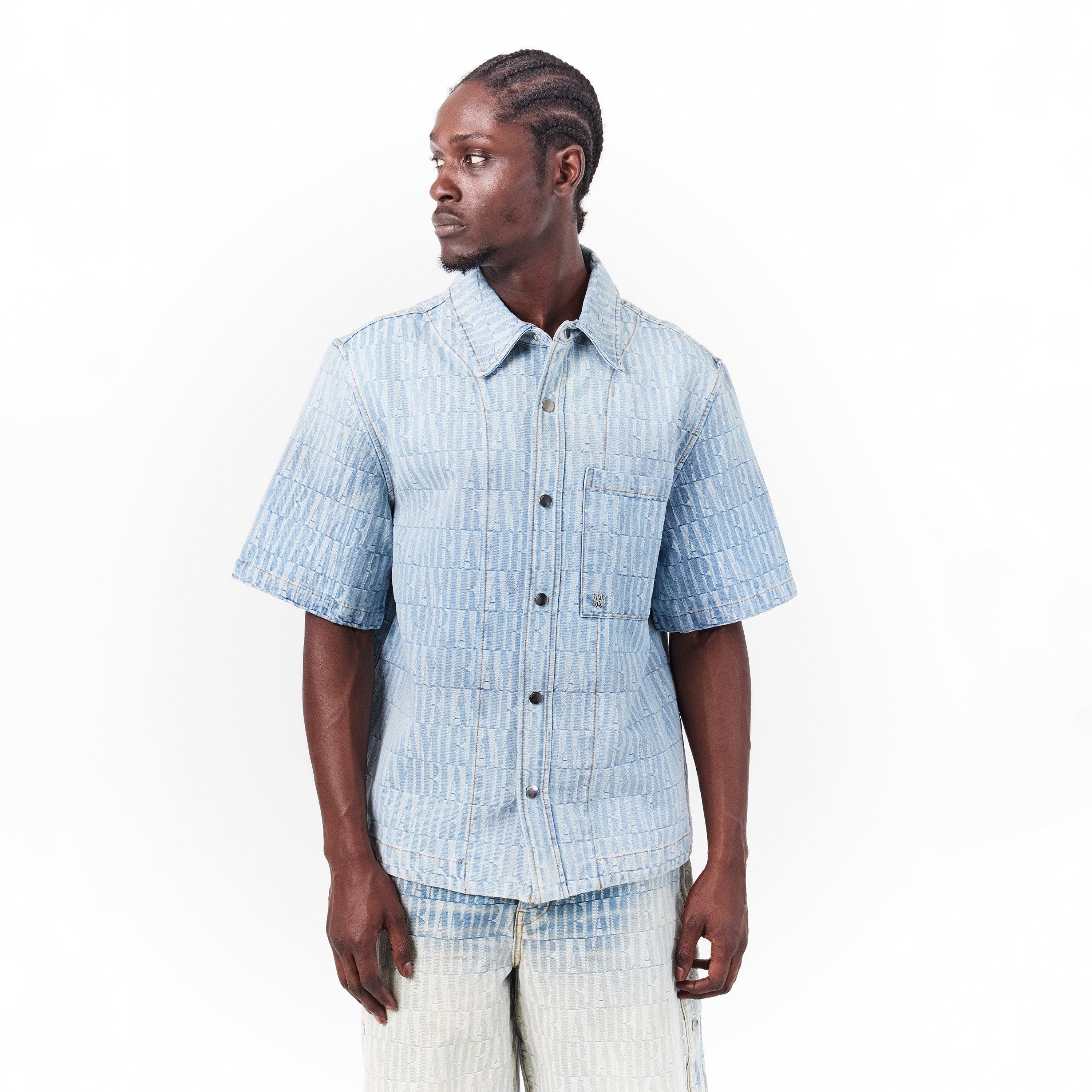 Stone Indigo - Amiri - Jacquard Short-Sleeve Shirt - 3