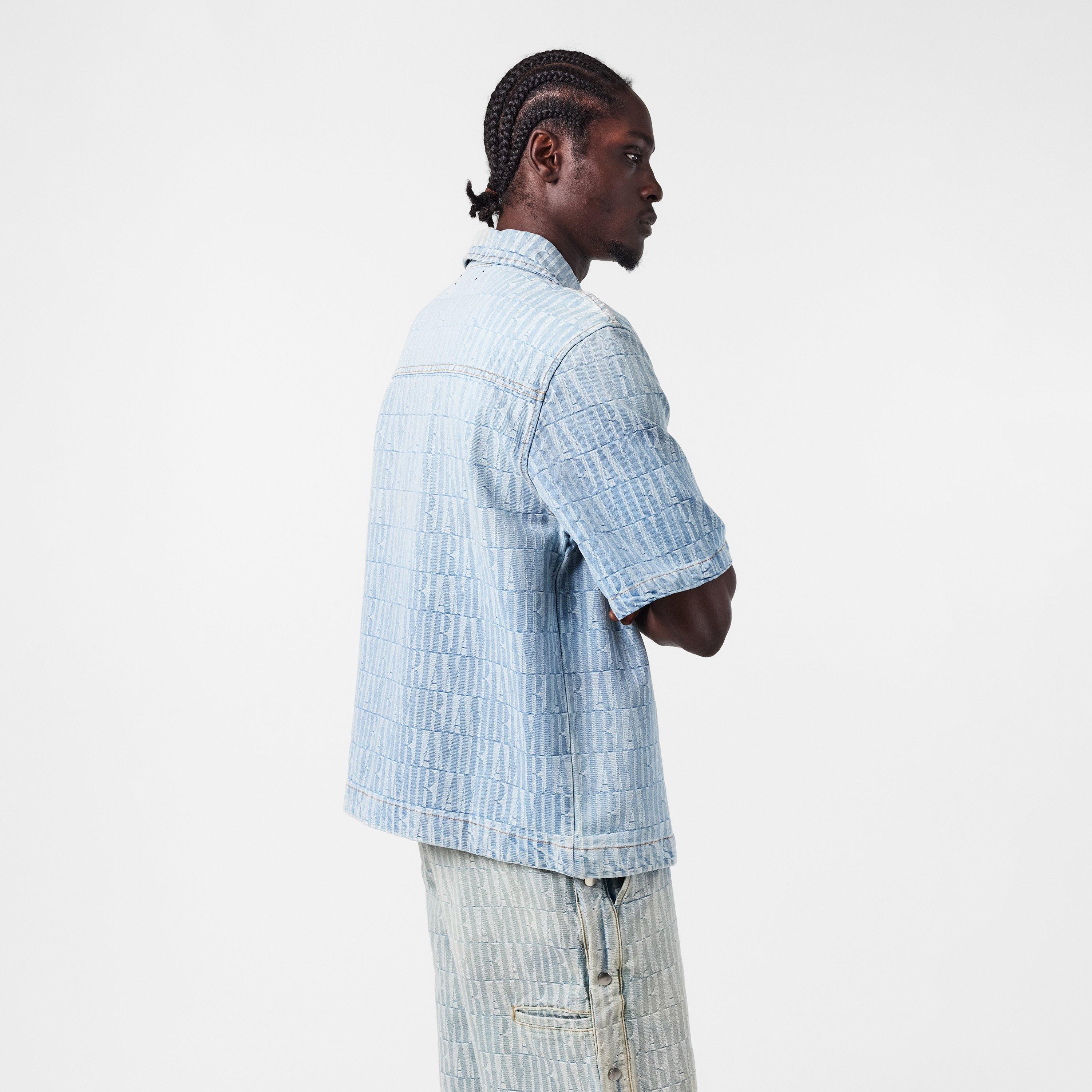 Stone Indigo - Amiri - Jacquard Short-Sleeve Shirt - 4