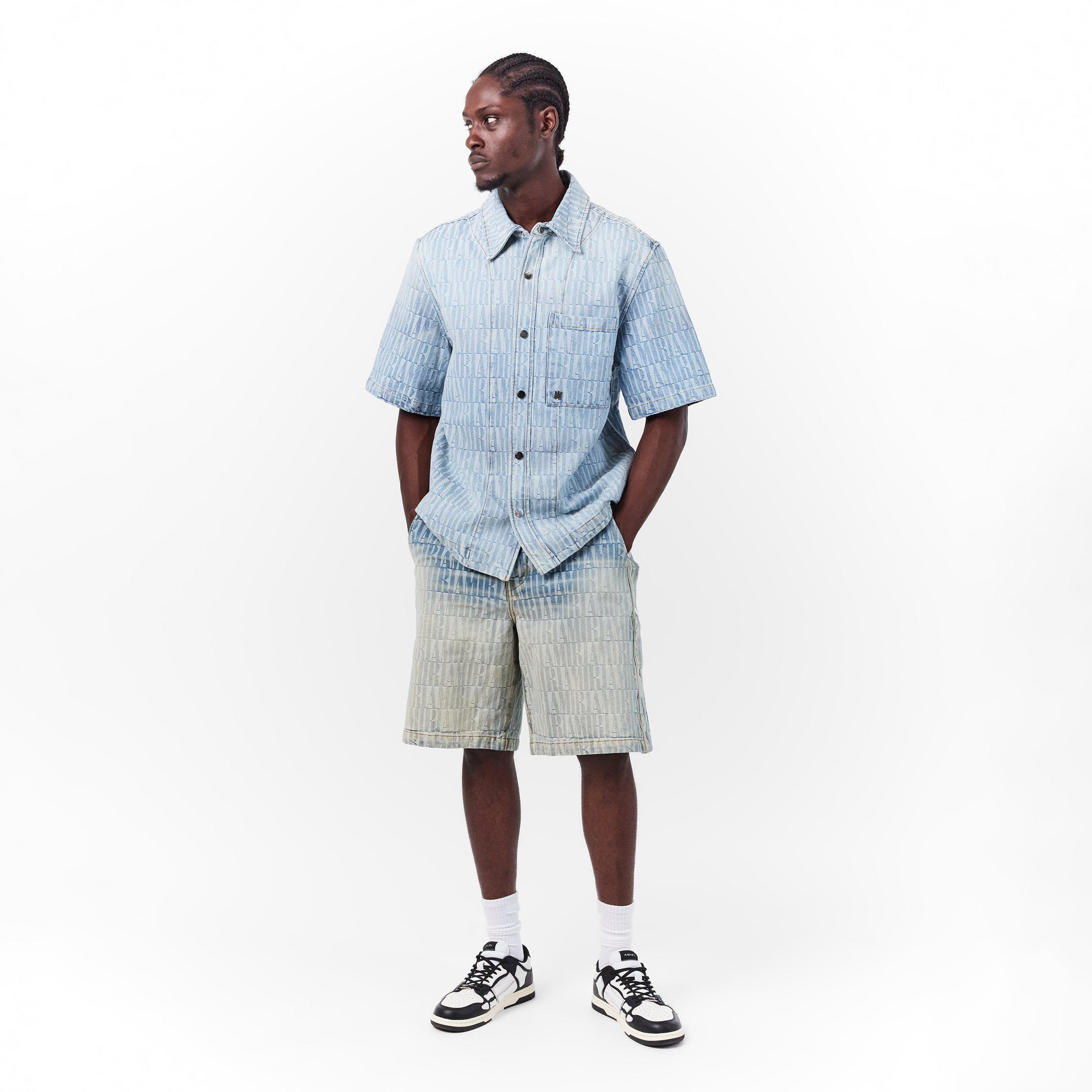 Stone Indigo - Amiri - Jacquard Short-Sleeve Shirt - 6
