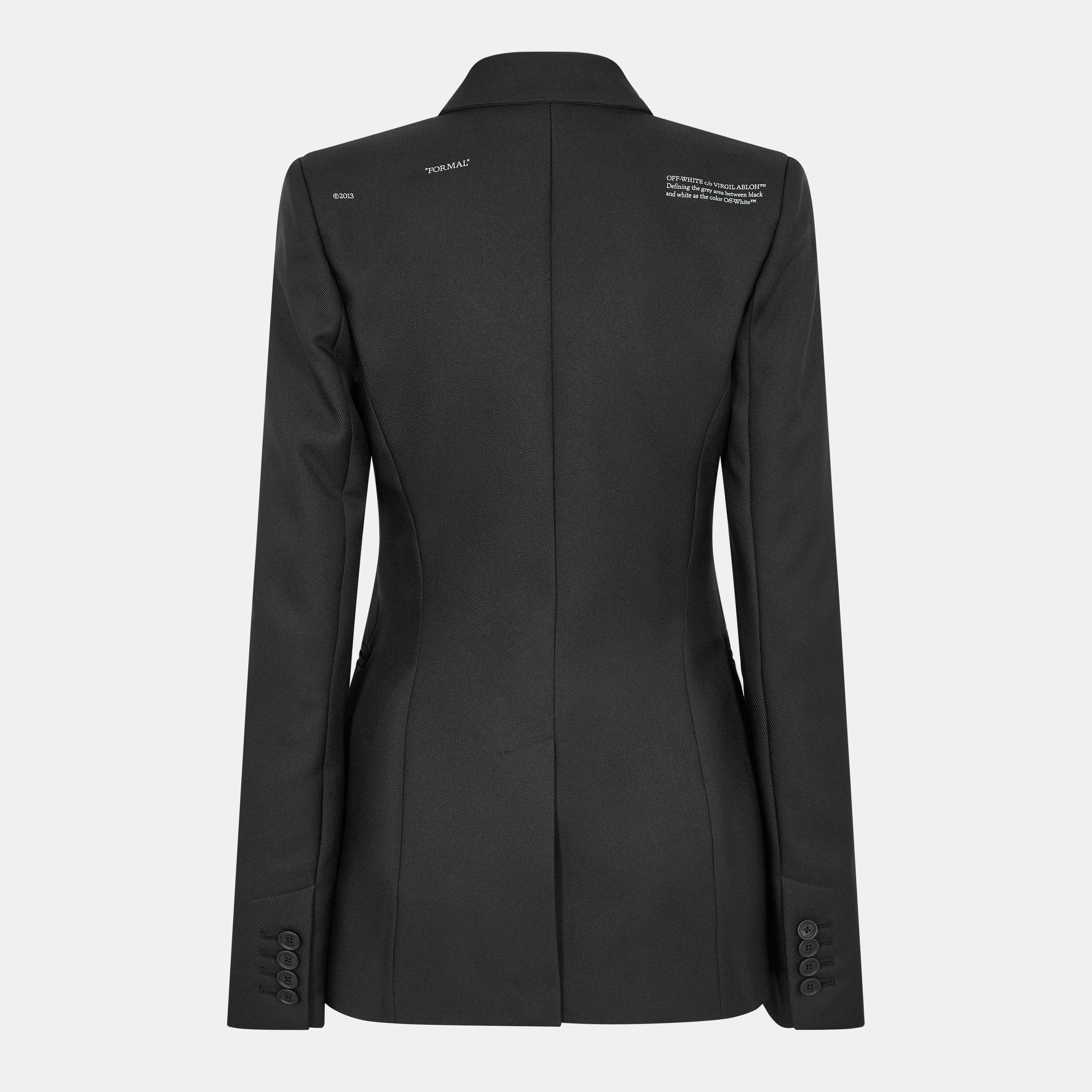 Black/White - Off White - Women's Suit Jacket - 2