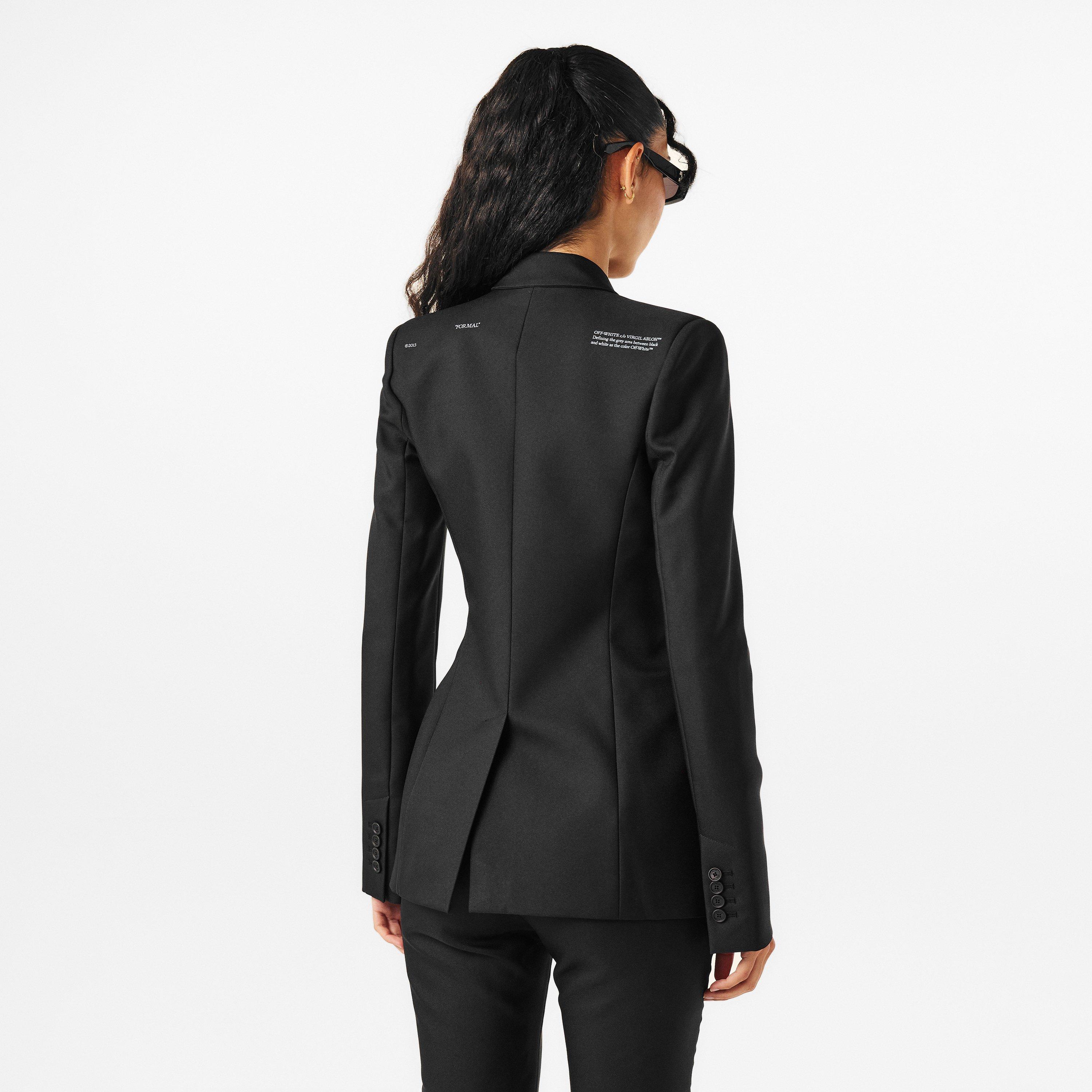 Black/White - Off White - Women's Suit Jacket - 4