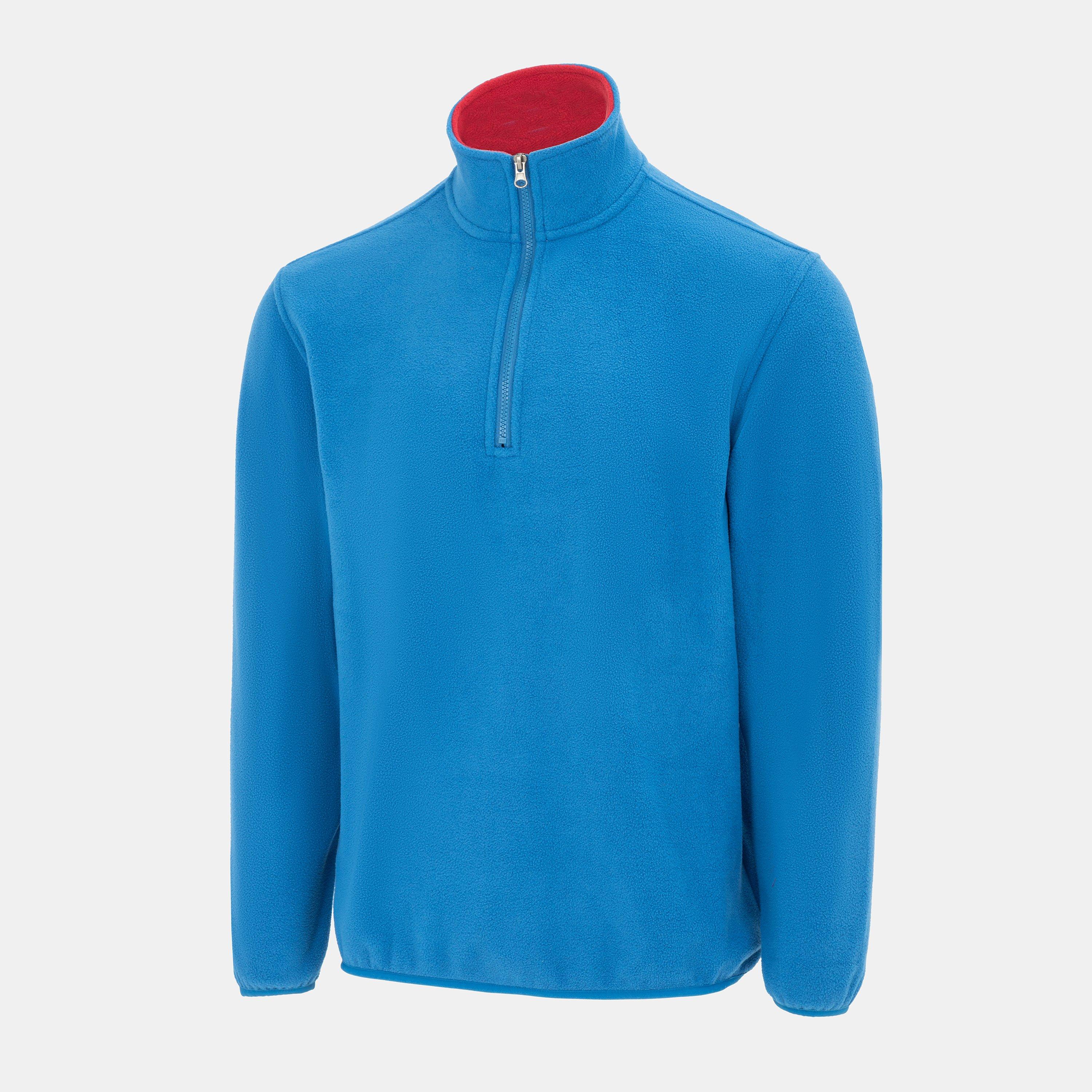 Blue - Donnay - Quarter Zip Fleece Jacket Mens - 3