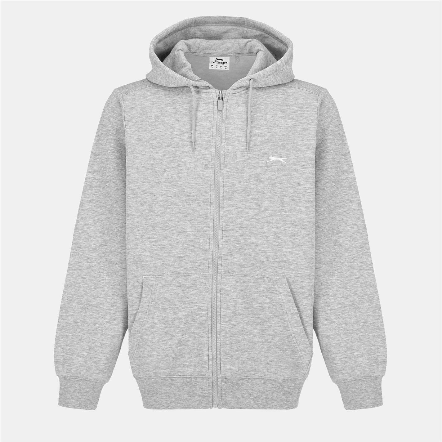 Slazenger Men's Borg Lined Fleece Hoodie - Grey Marl - 2XL