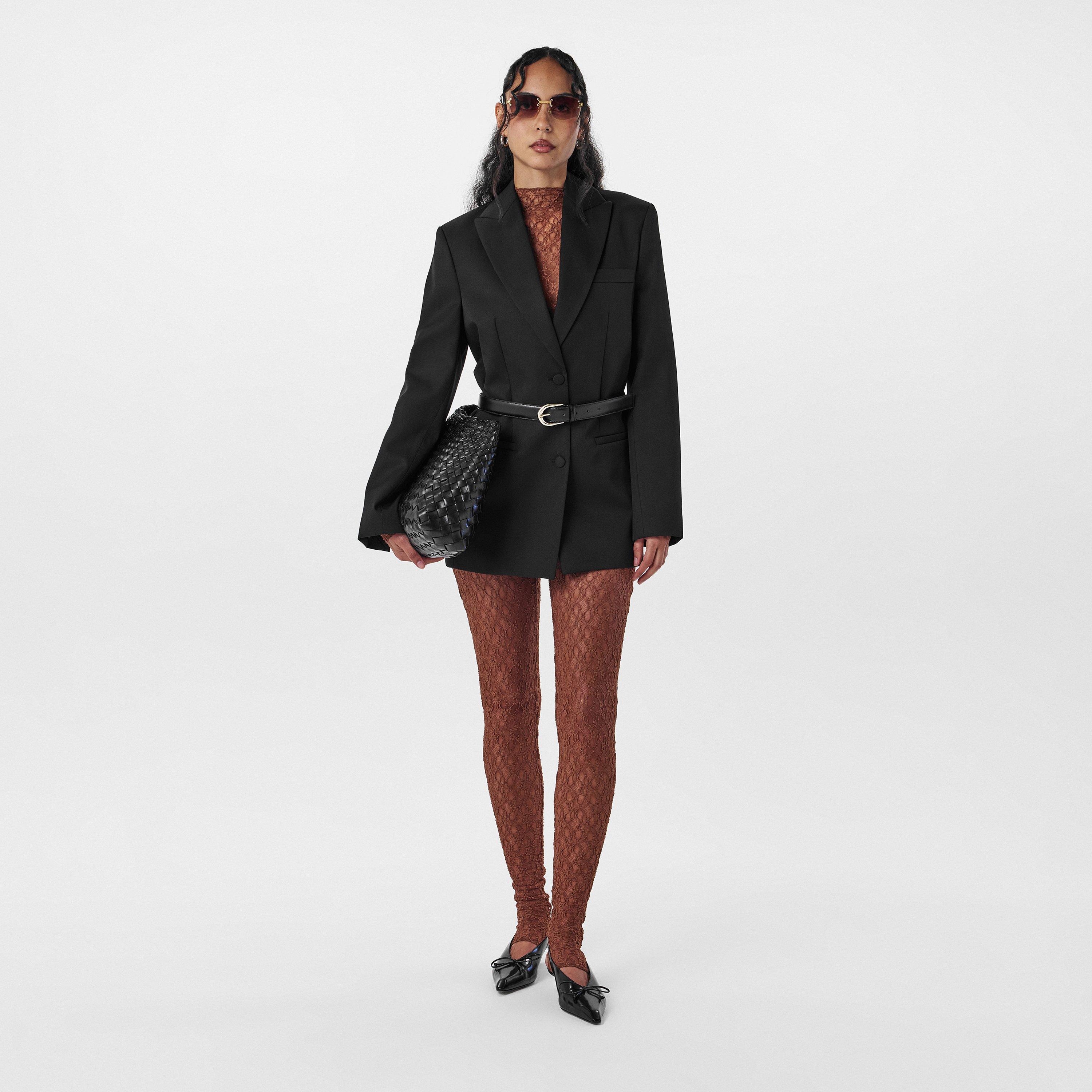 Black - Off White - Women's Suit Jacket - 6