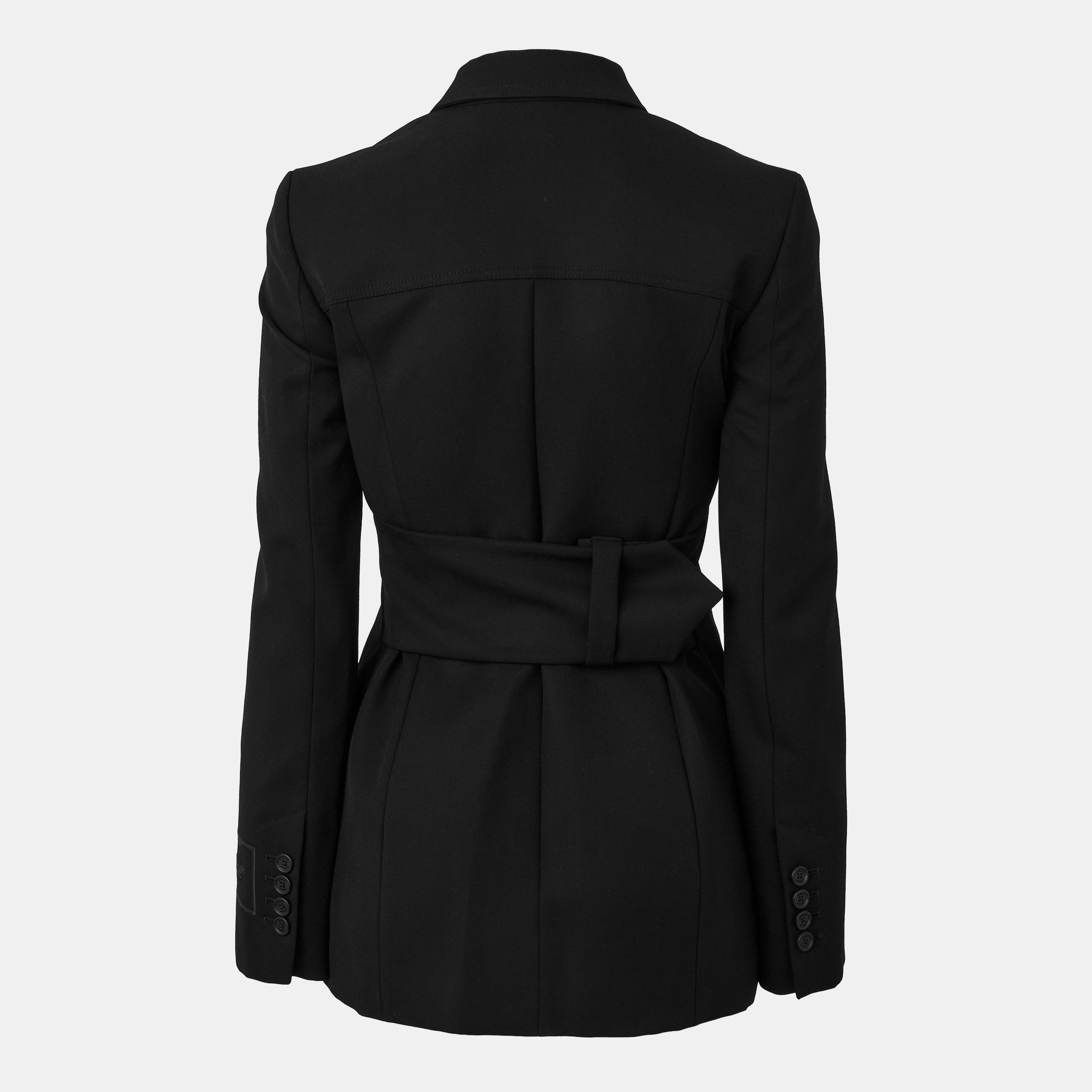 Black - Off White - Women's Suit Jacket - 2