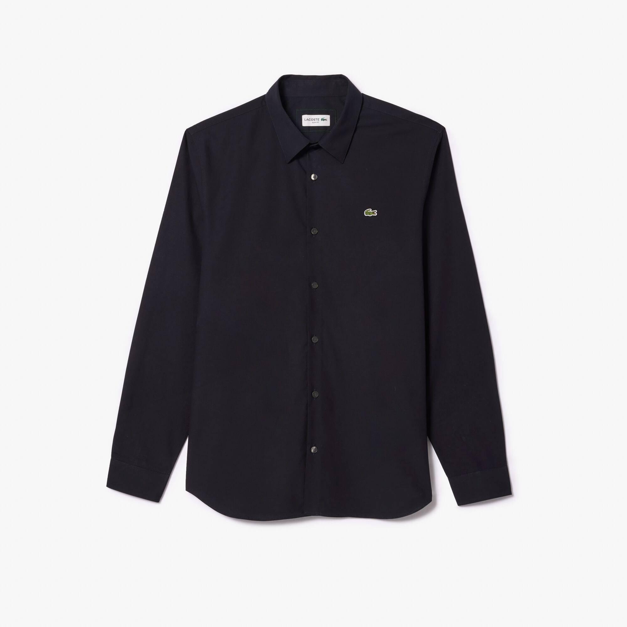 Lacoste Men's Long-Sleeve Oxford Shirt - Abysm HDE - M