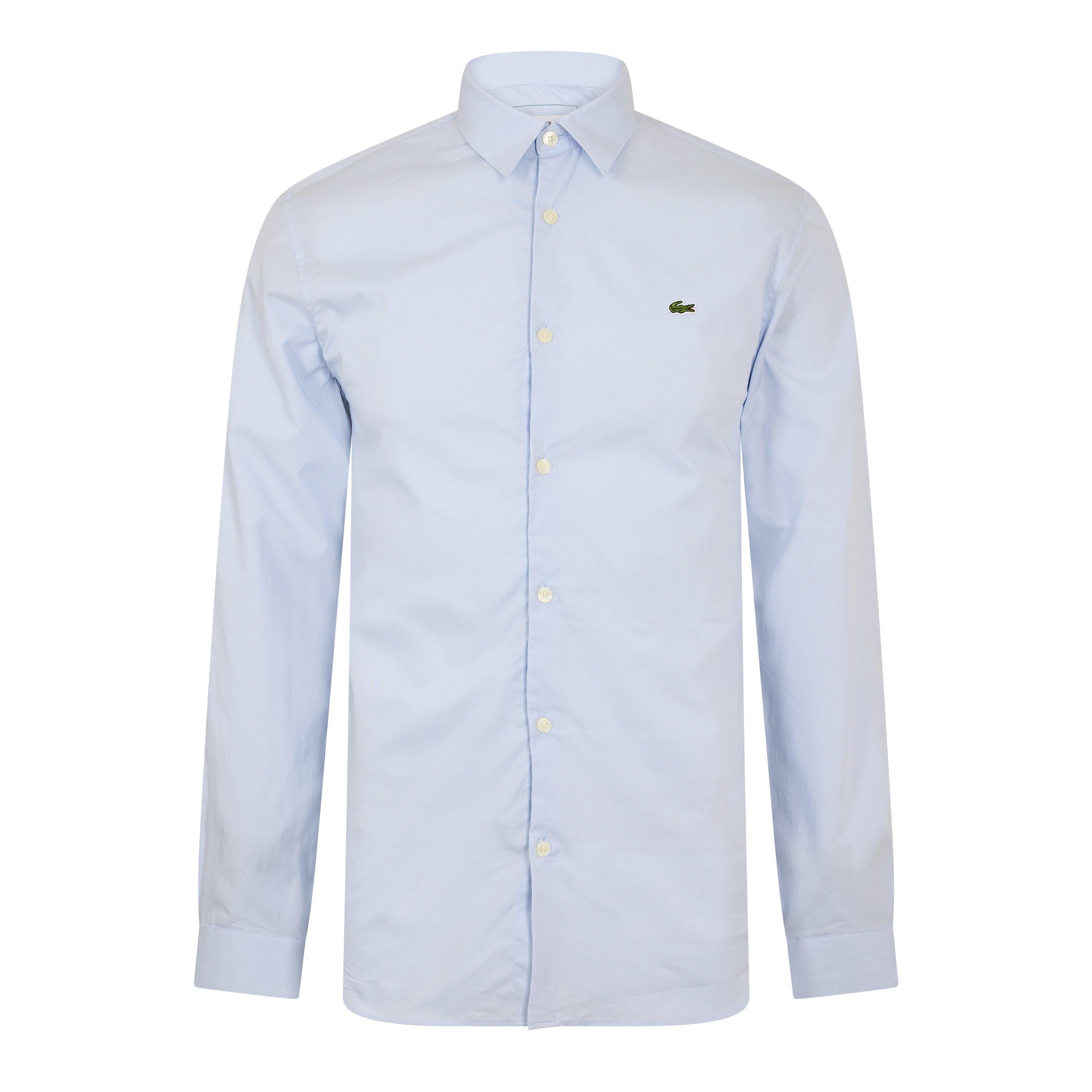 Lacoste Men's Long-Sleeve Oxford Shirt - Blue J2g - 2XL