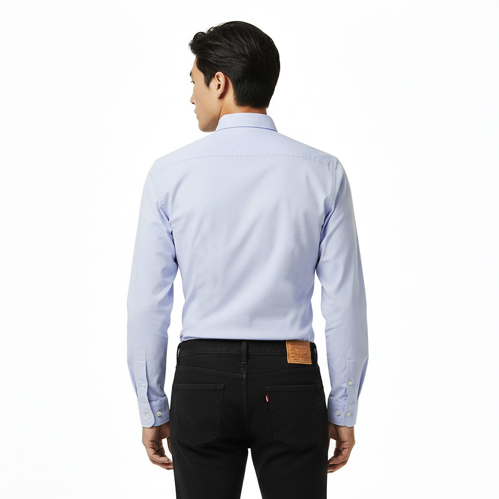 Blue J2G - Lacoste - Men's Long-Sleeve Oxford Shirt - 4