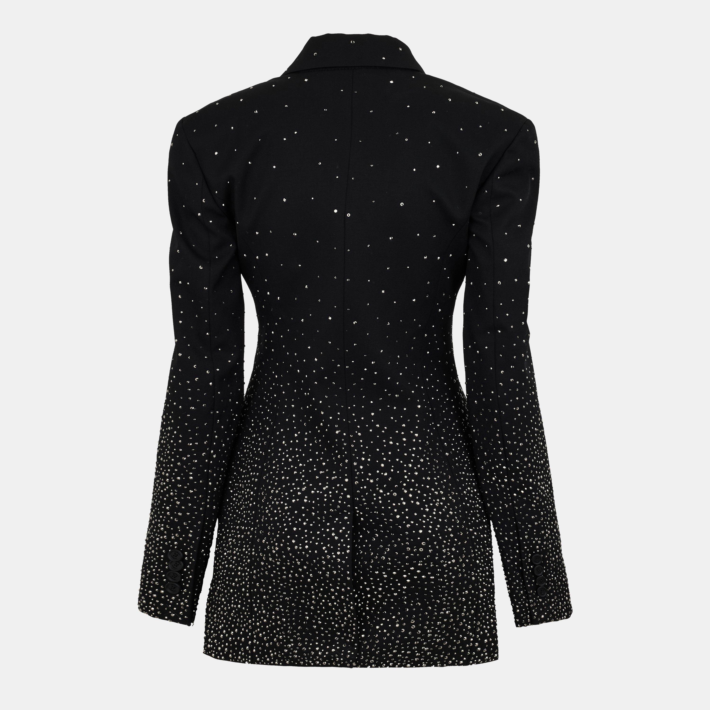 Black - Off White - Women's Suit Jacket - 2