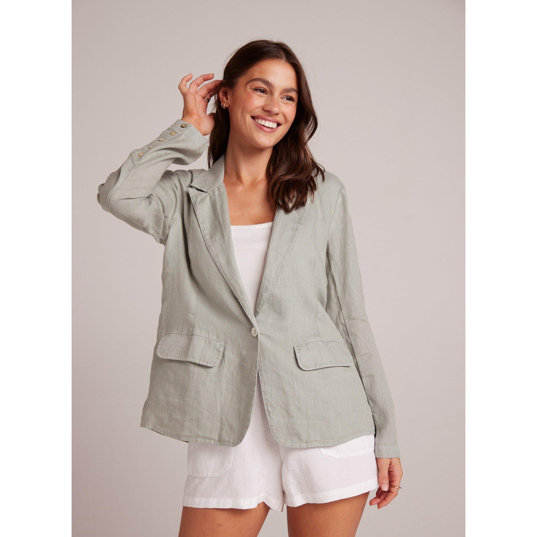 Oasis Green - Bella Dahl - Women's Easy Lightweight Relaxed Fit Blazer - 2