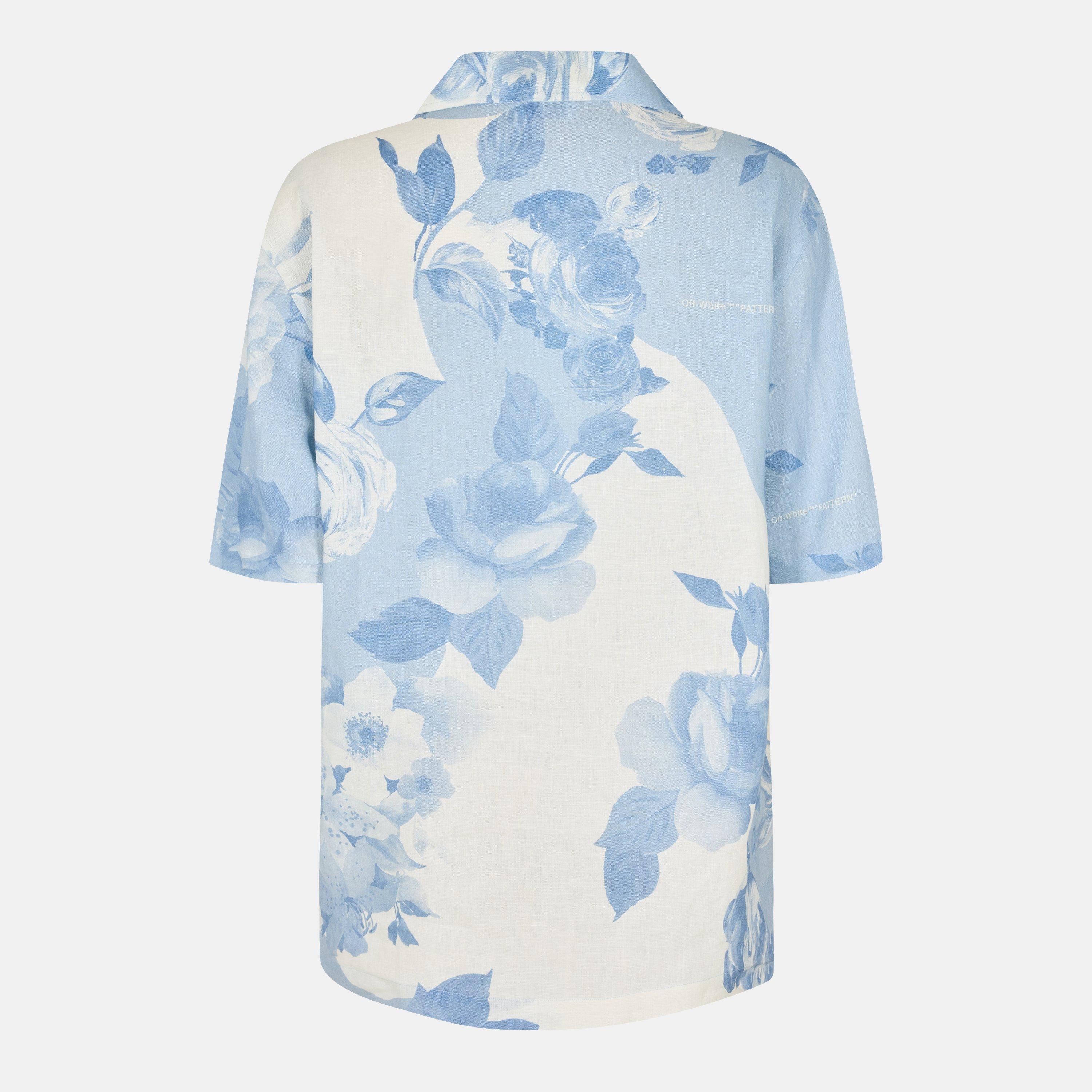 White/Blue - Off White - Men's Long-Sleeve Dress Shirt - 2