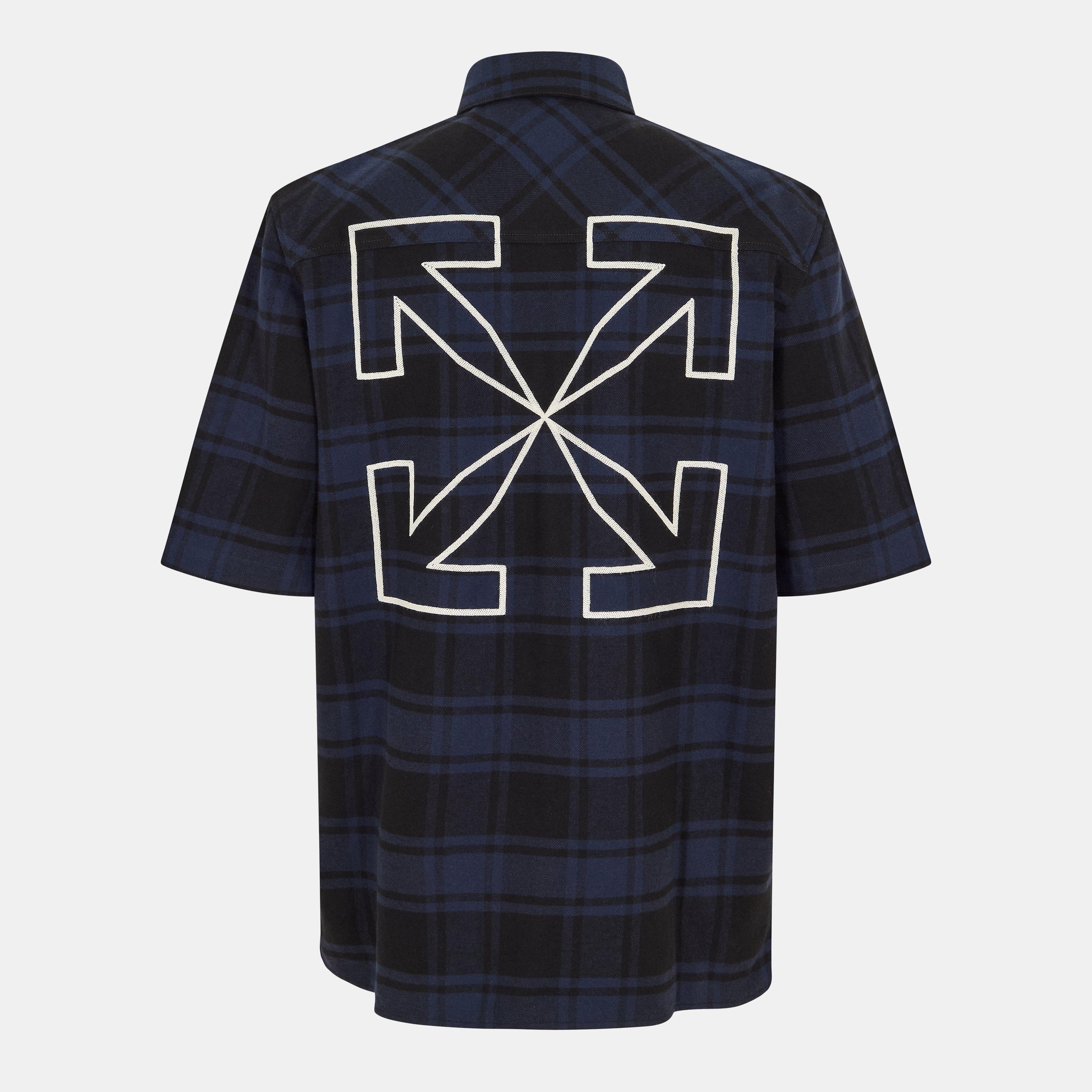 Blue/Black - Off White - Men's Long-Sleeve Dress Shirt - 2