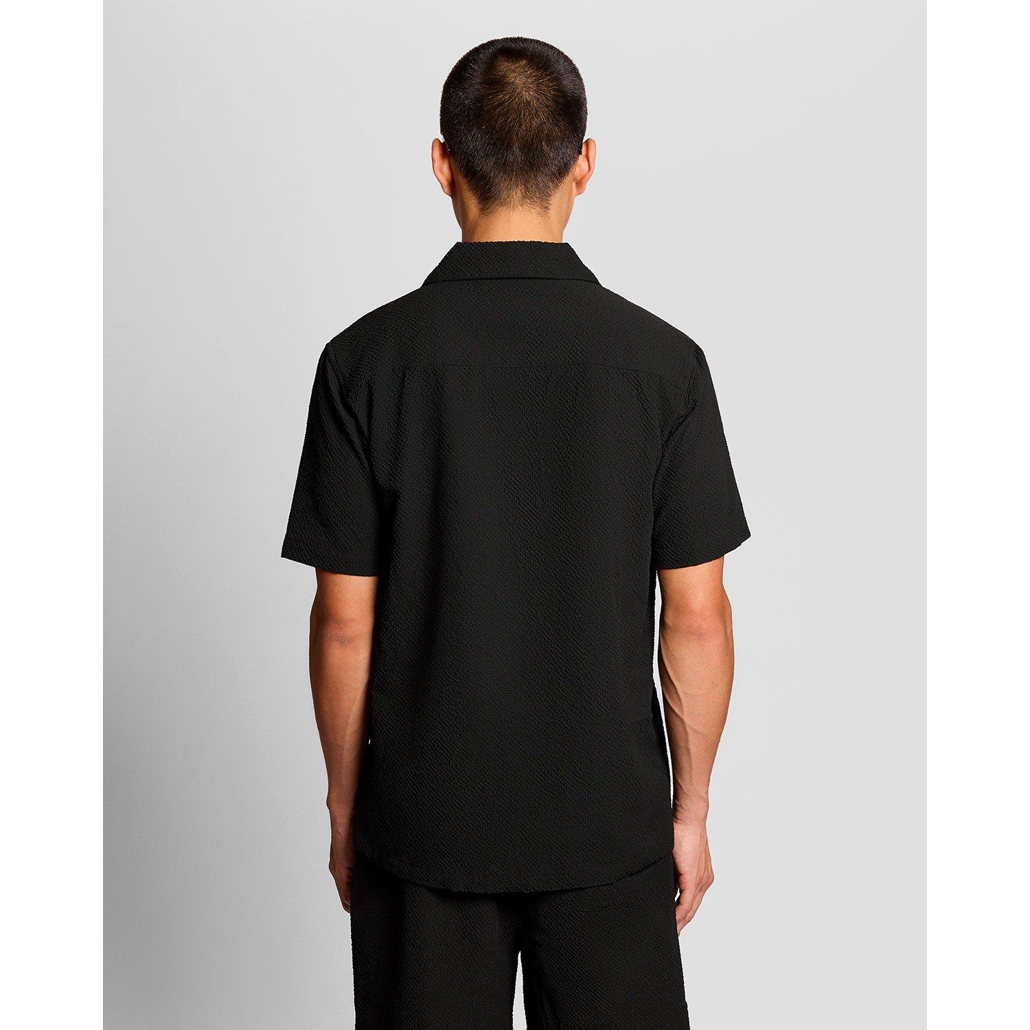 Black Z865 - Lyle and Scott - Men's Patterned Short Sleeve Shirt - 3