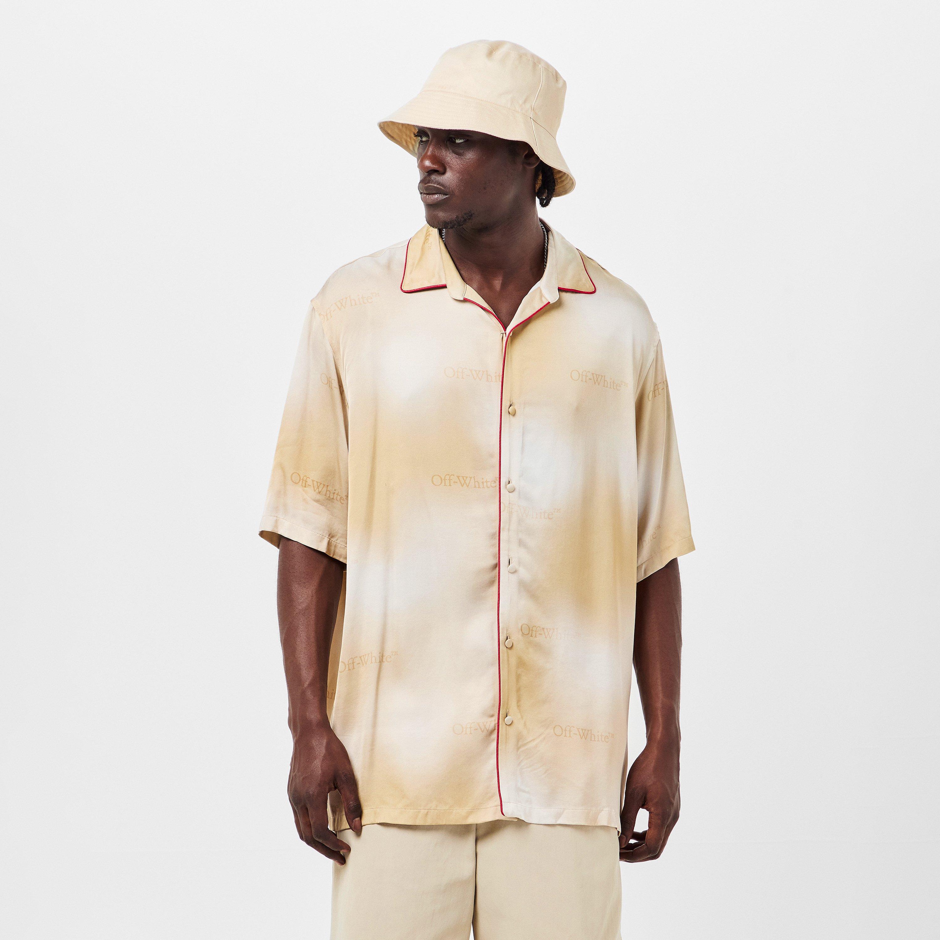 Beige/White - Off White - Men's Long-Sleeve Dress Shirt - 3