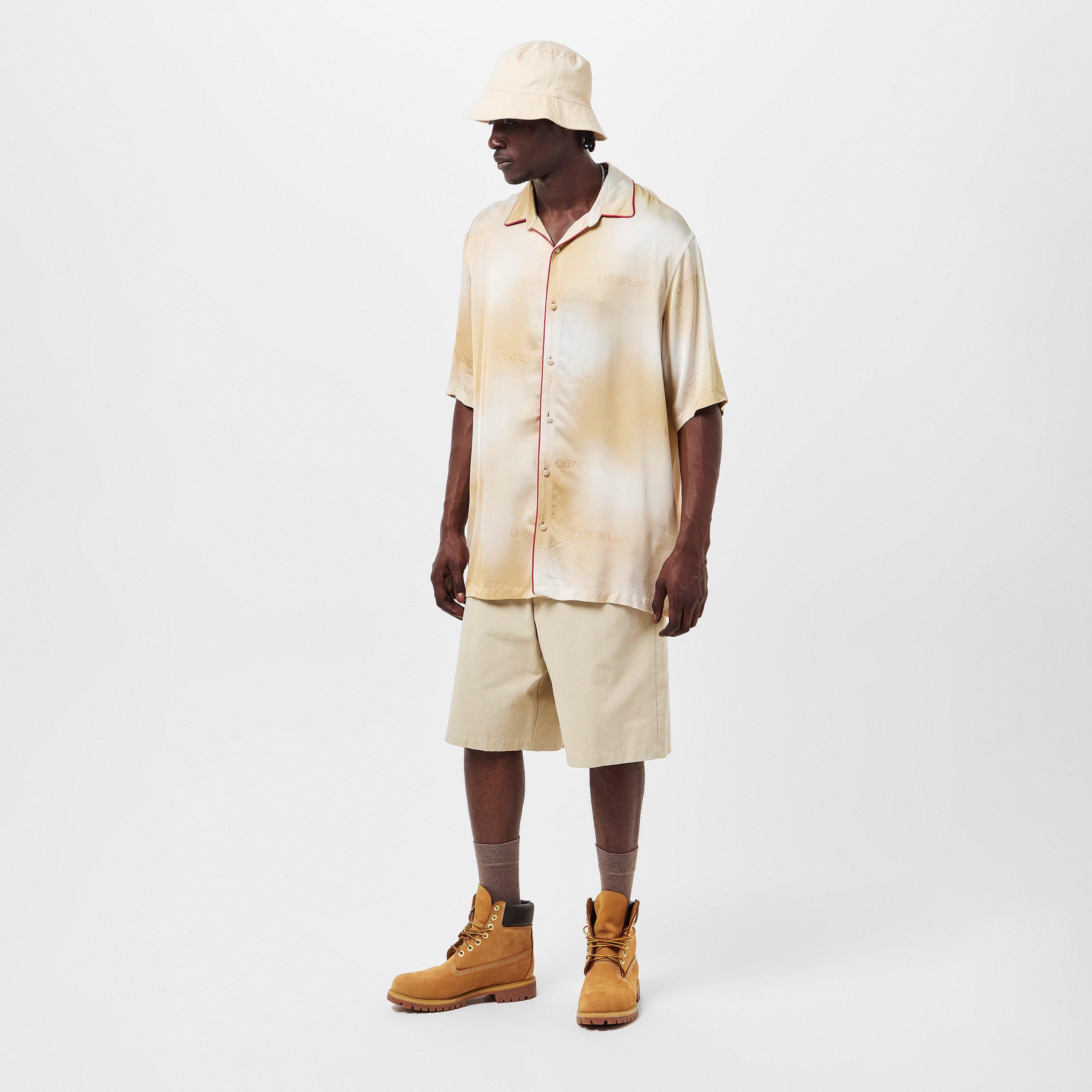 Beige/White - Off White - Men's Long-Sleeve Dress Shirt - 6