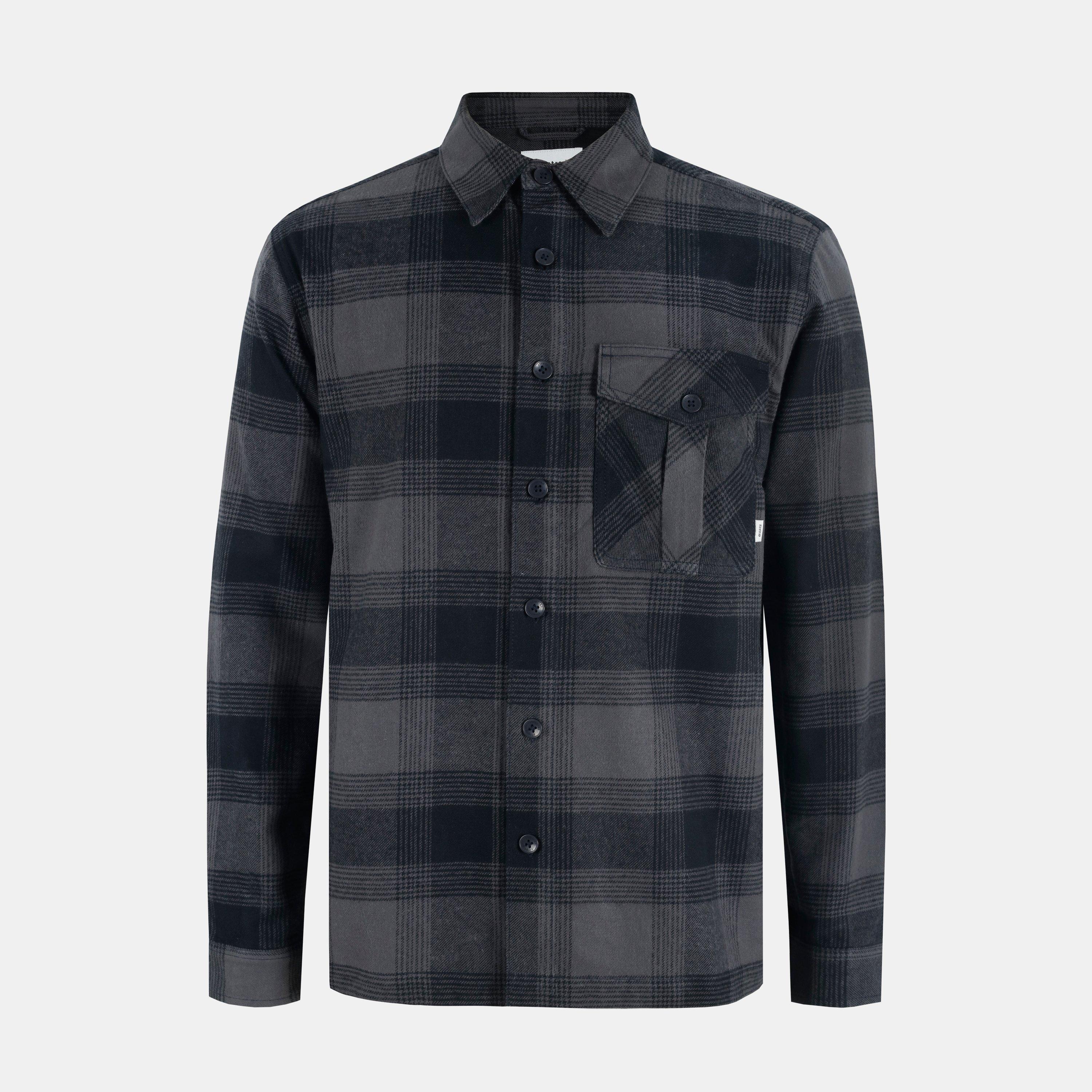 Firetrap Men's Anthm Long-Sleeve Patterned Shirt - Black - L