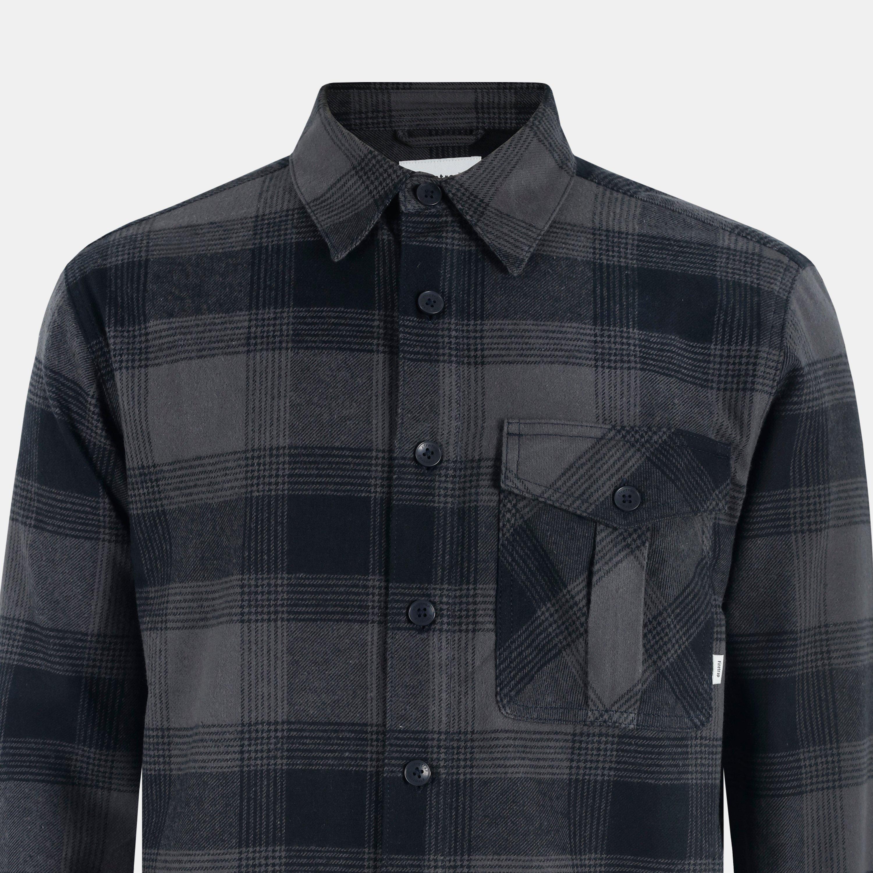 Black - Firetrap - Anthm Long-Sleeve Patterned Shirt - 3