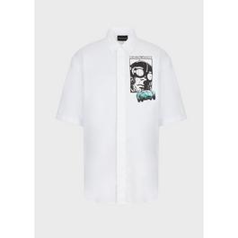 Emporio Armani Vintage Car Print T-Shirt