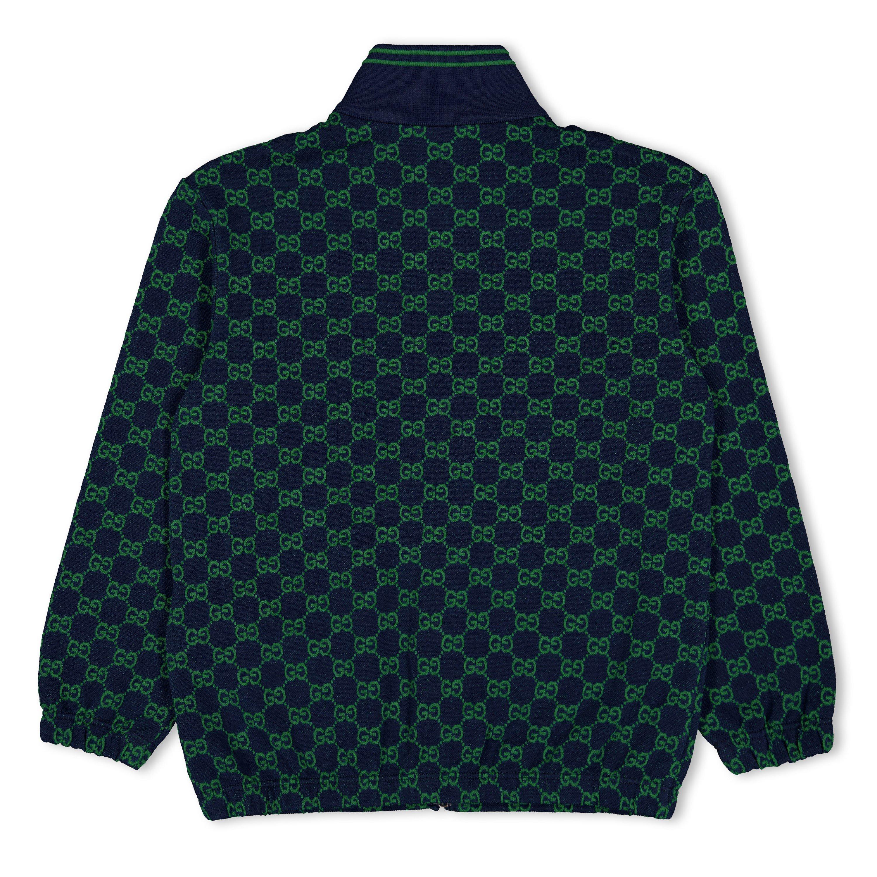 Blu/Green 4085 - Gucci - Kids' GG Full-Zip Cotton Tracksuit Top - 2