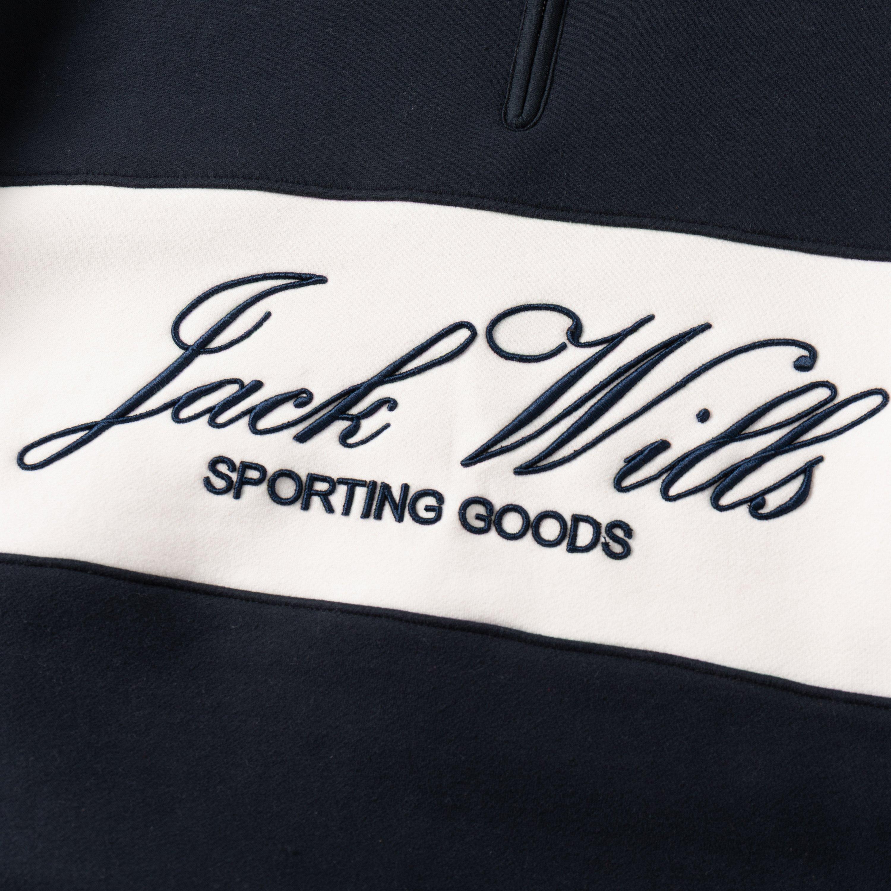Navy - Jack Wills - JW Twill 1/4 Zip Sn64 - 3